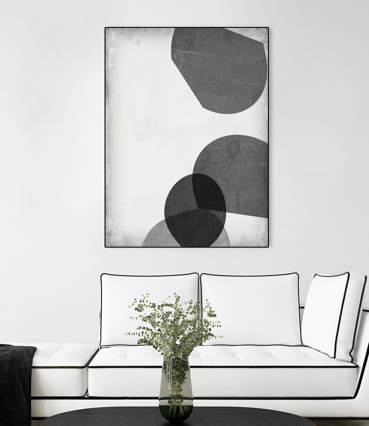 Grey Shapes III by Jennifer Goldberger on GIANT ART - neutral abstract
