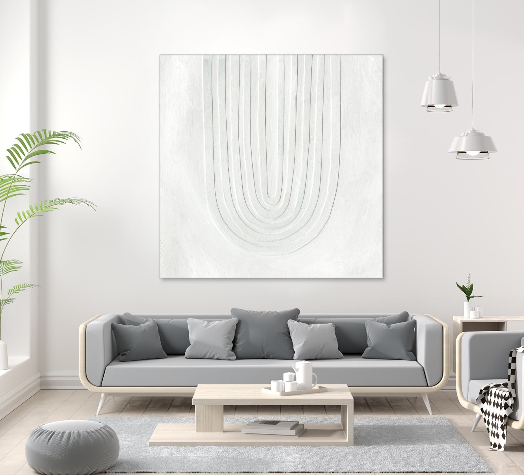Arcobaleno Bianco IV by Emma Scarvey on GIANT ART - neutral abstract