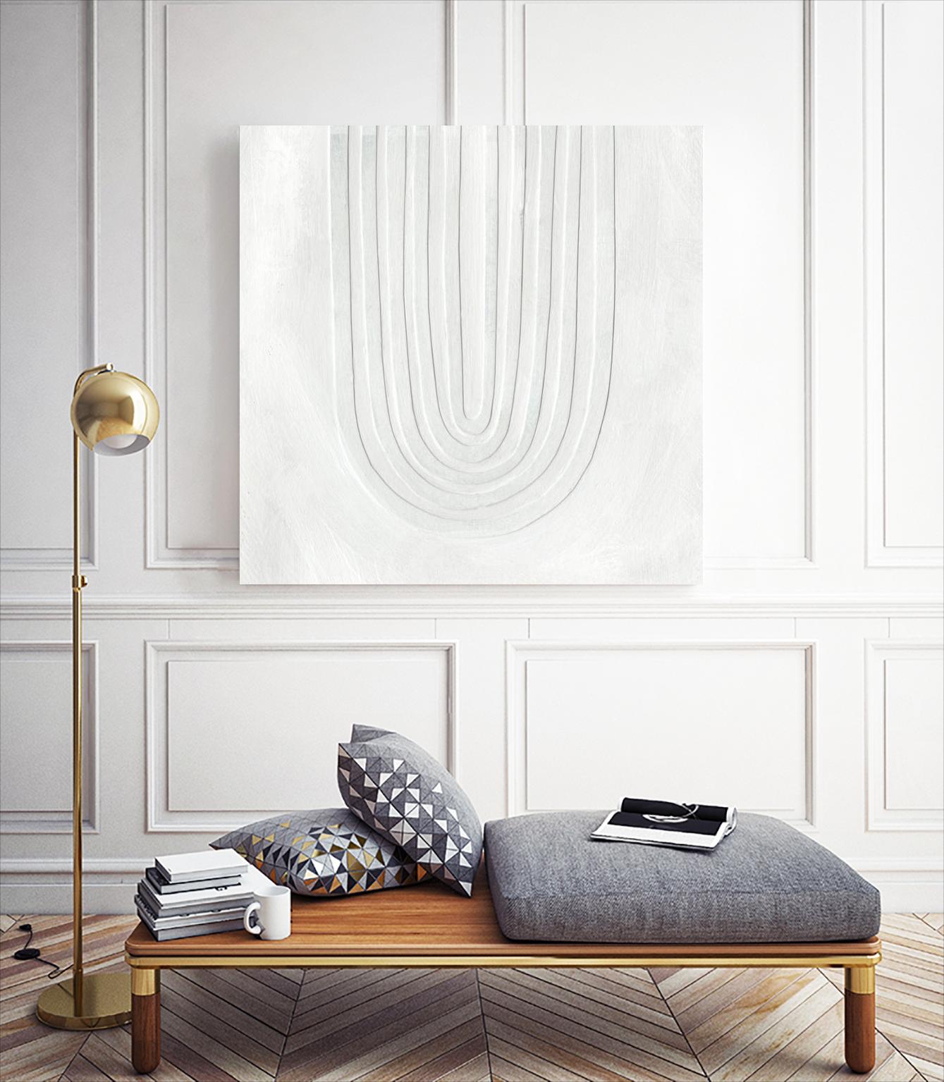 Arcobaleno Bianco IV by Emma Scarvey on GIANT ART - neutral abstract