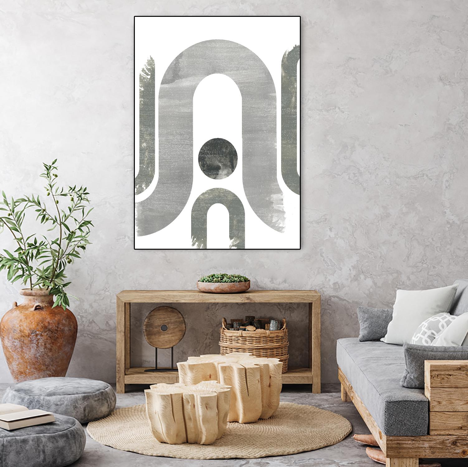 Lunar Maze II by June Erica Vess on GIANT ART - neutral abstract