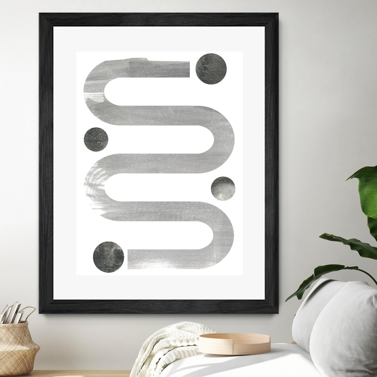 Lunar Maze IV by June Erica Vess on GIANT ART - neutral abstract