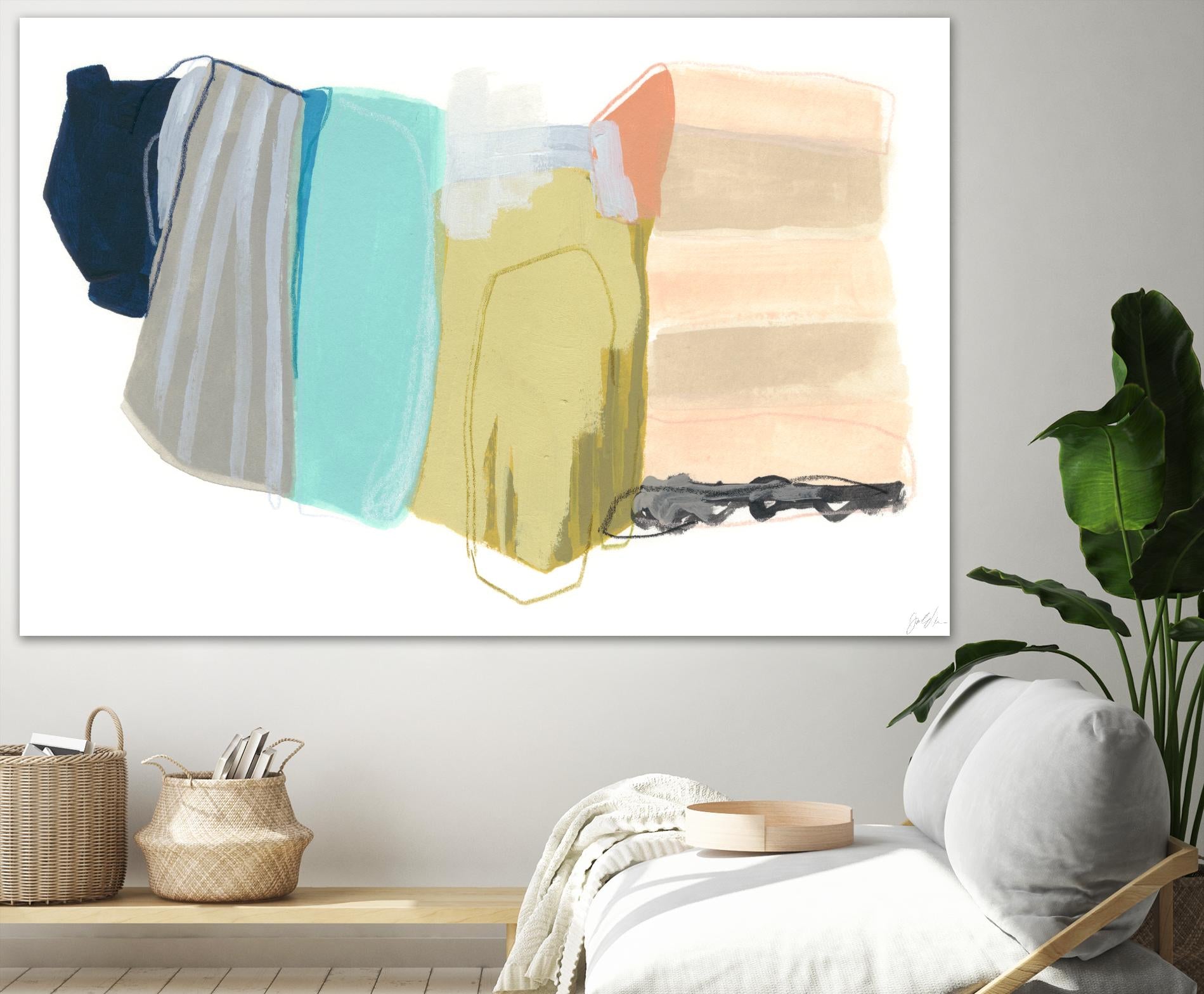 Accordion Fold II by June Erica Vess on GIANT ART - pastels abstract