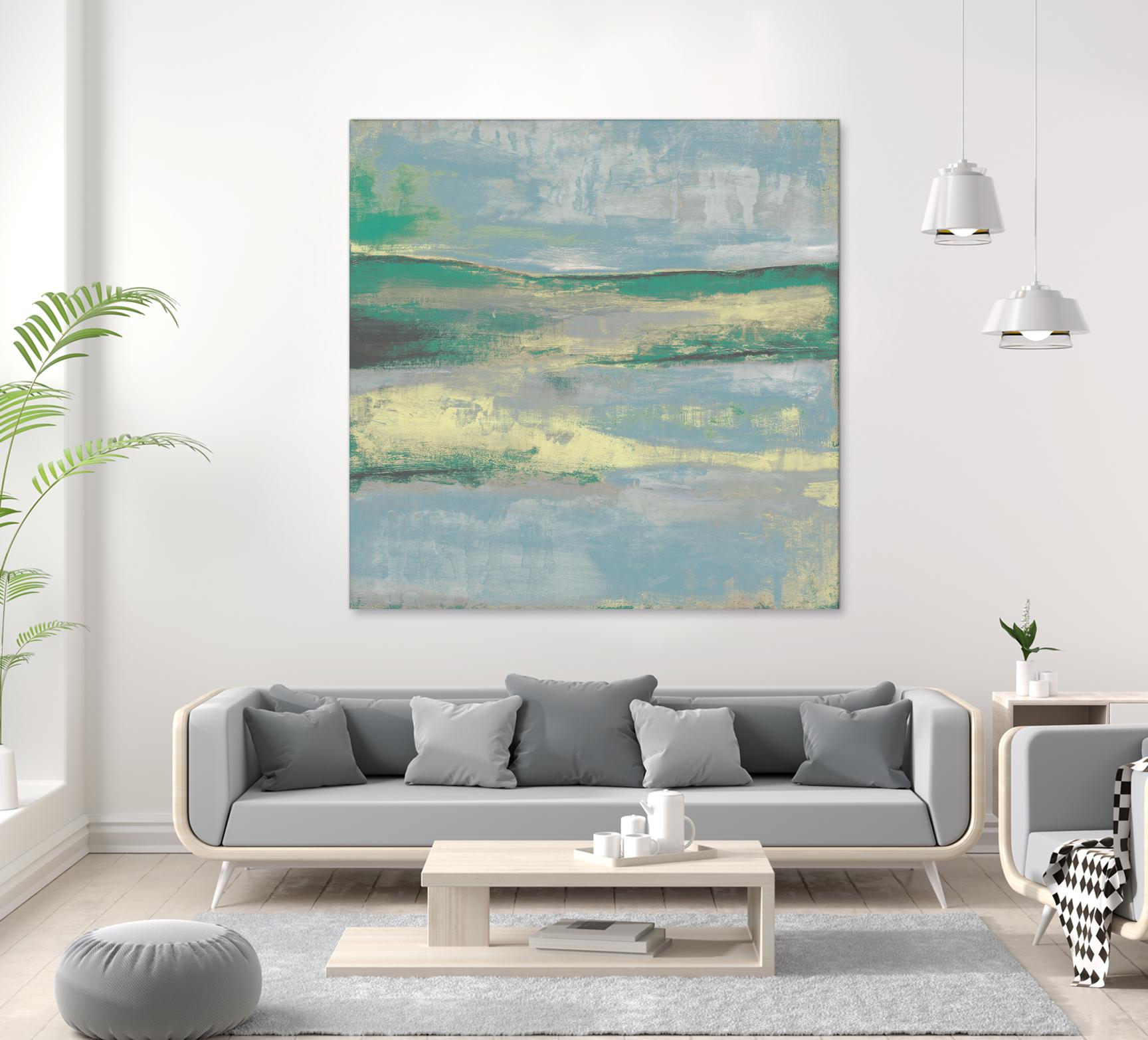 Cool Horizon II by Jennifer Goldberger on GIANT ART - green sea scene