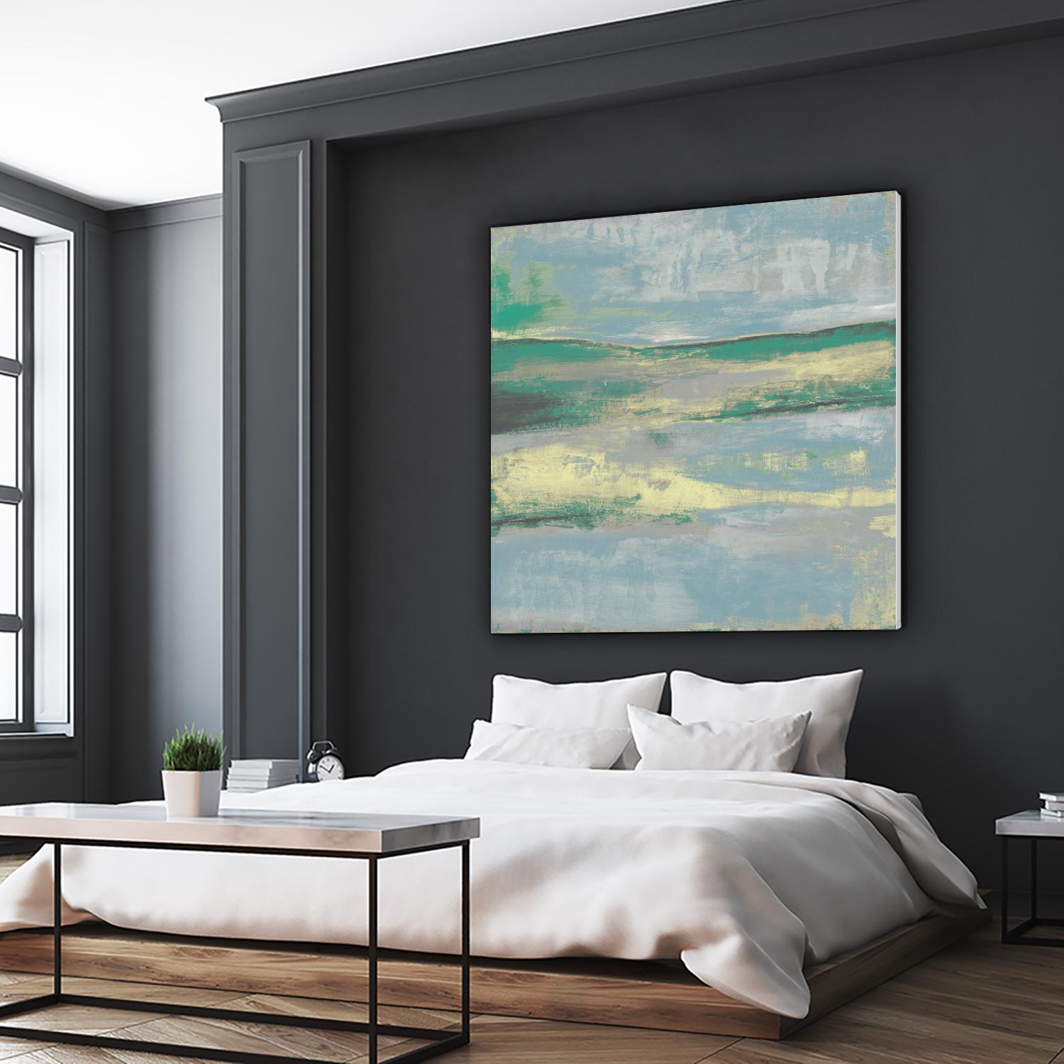 Cool Horizon II by Jennifer Goldberger on GIANT ART - green sea scene