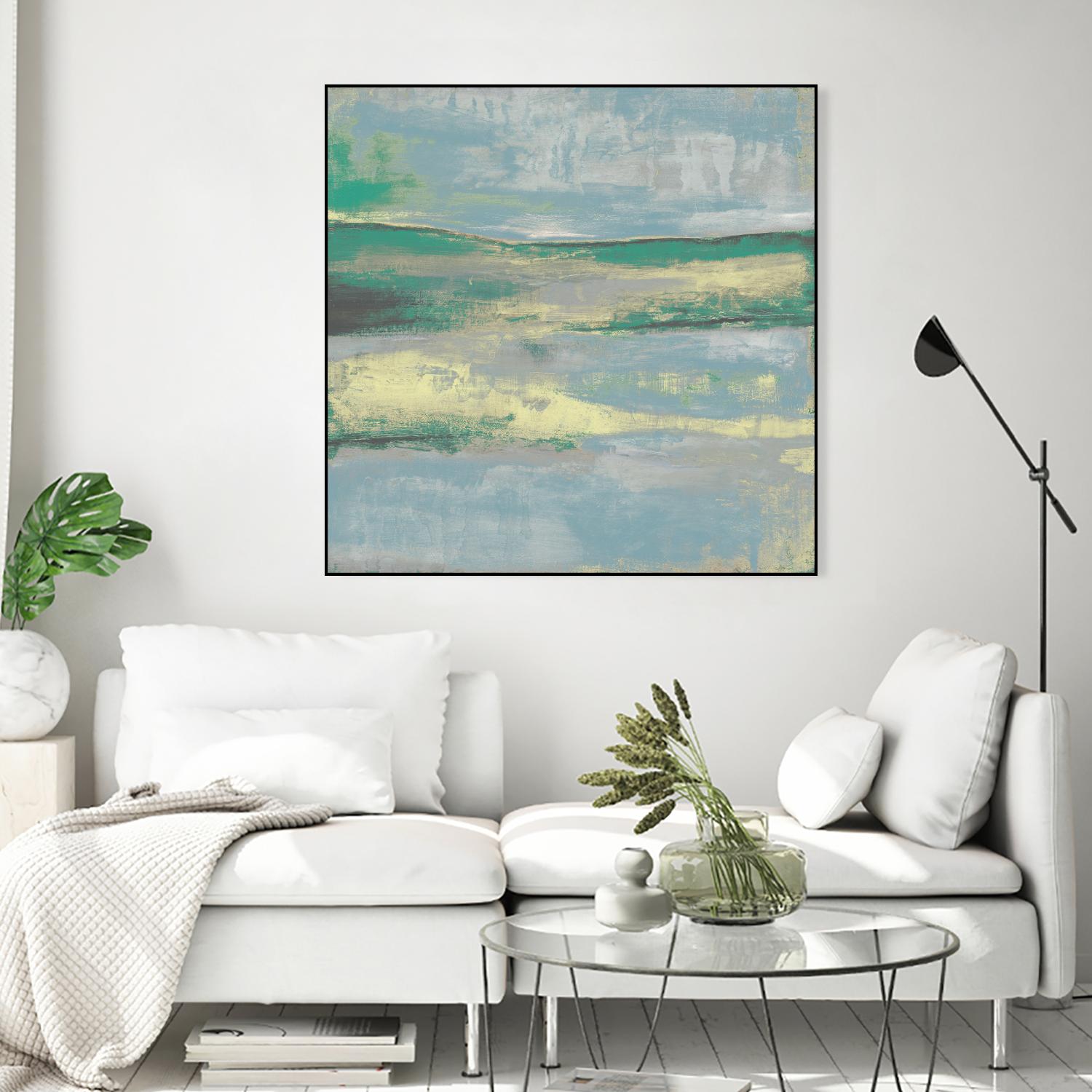 Cool Horizon II by Jennifer Goldberger on GIANT ART - green sea scene