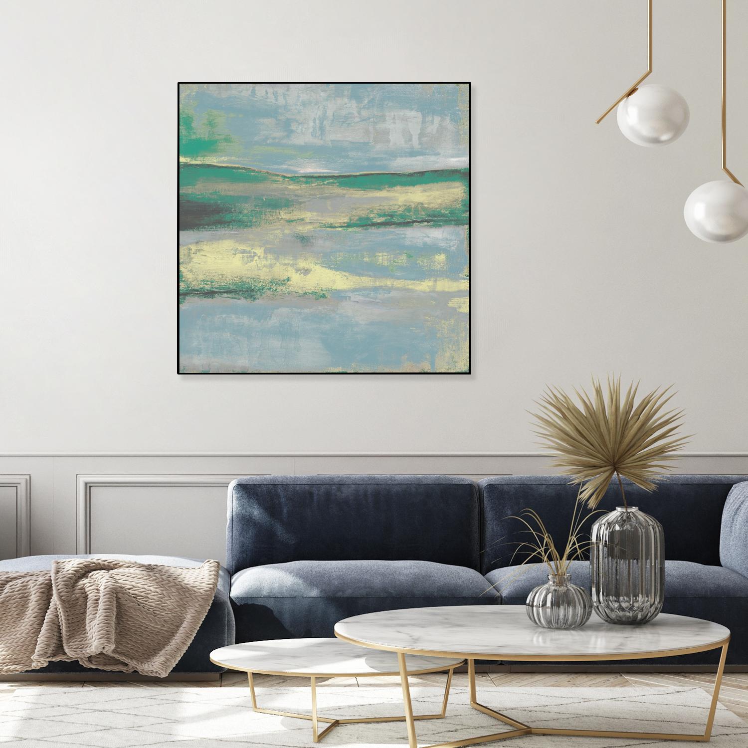 Cool Horizon II by Jennifer Goldberger on GIANT ART - green sea scene