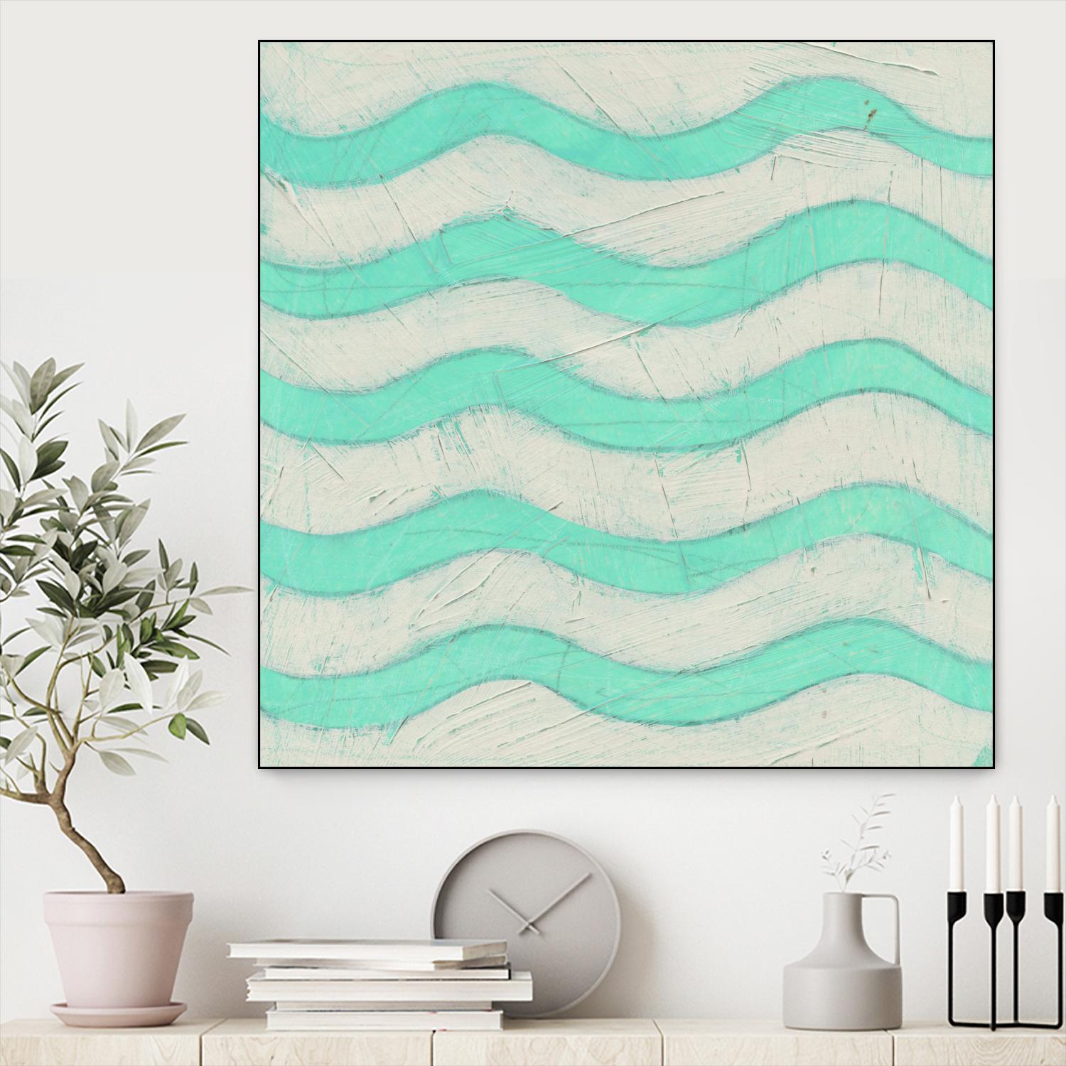Spectrum Hieroglyph III by June Erica Vess on GIANT ART - green abstract