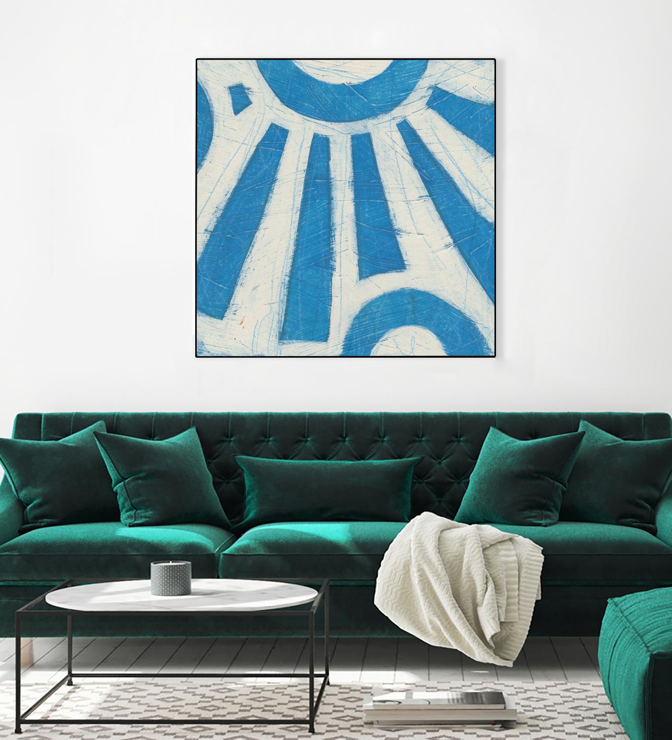 Spectrum Hieroglyph V by June Erica Vess on GIANT ART - blue abstract