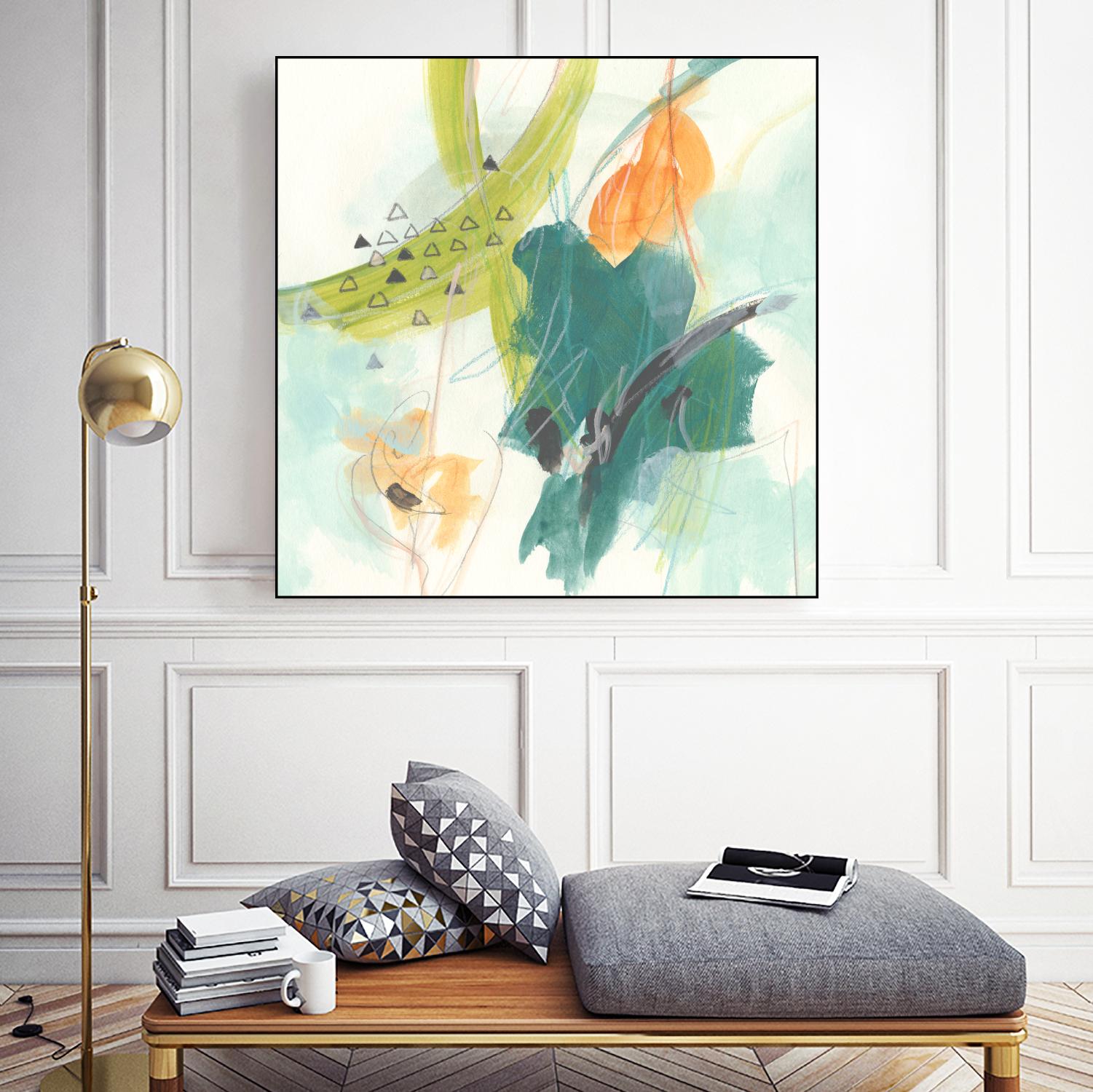 Skipping Stones I by June Erica Vess on GIANT ART - blue abstract