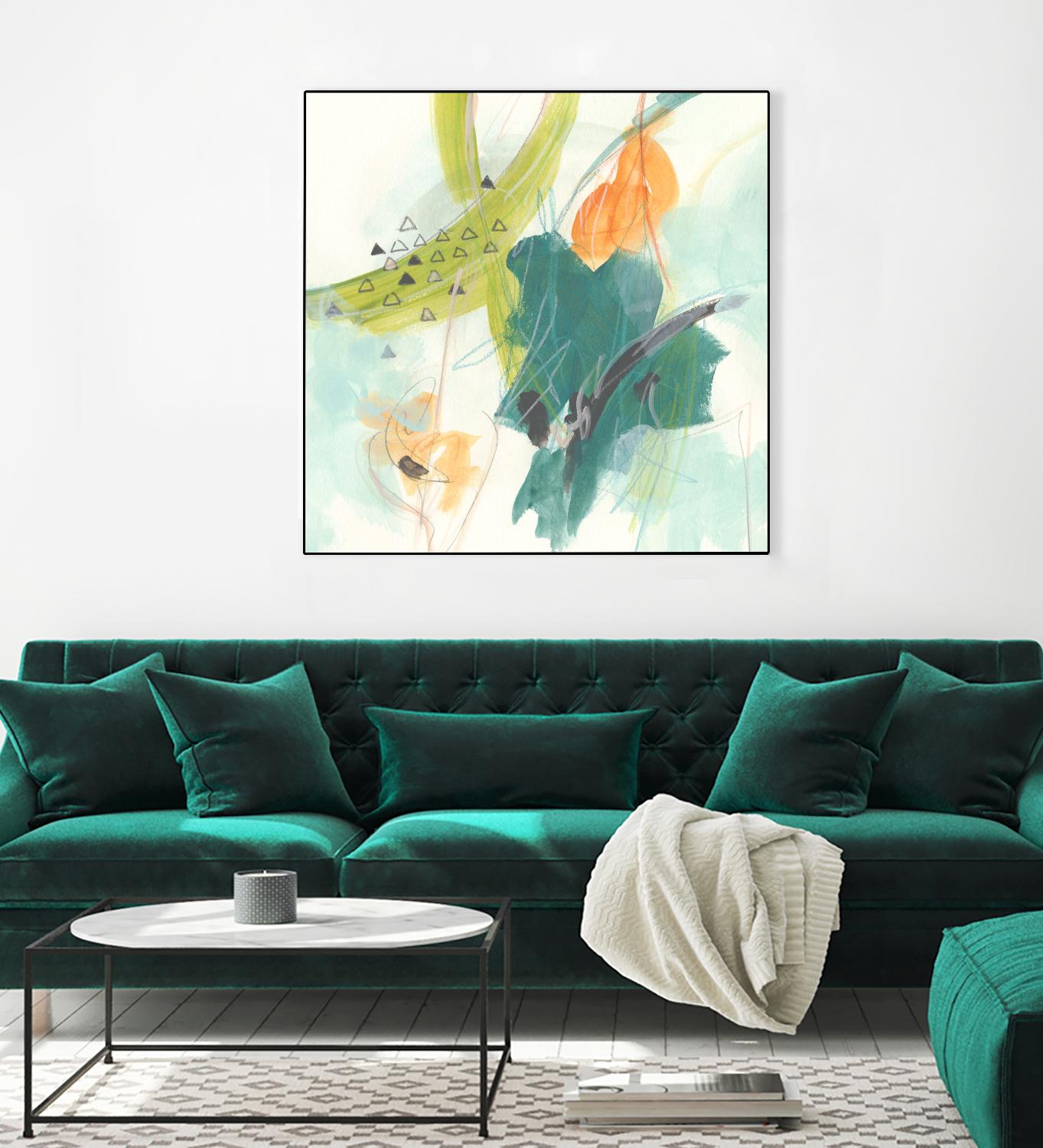 Skipping Stones I by June Erica Vess on GIANT ART - blue abstract