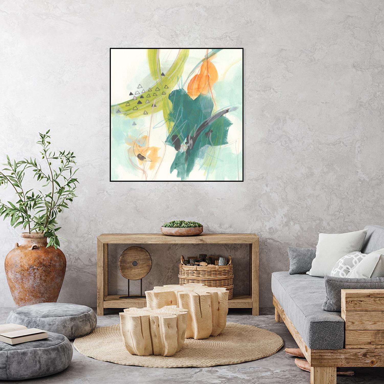 Skipping Stones I by June Erica Vess on GIANT ART - blue abstract