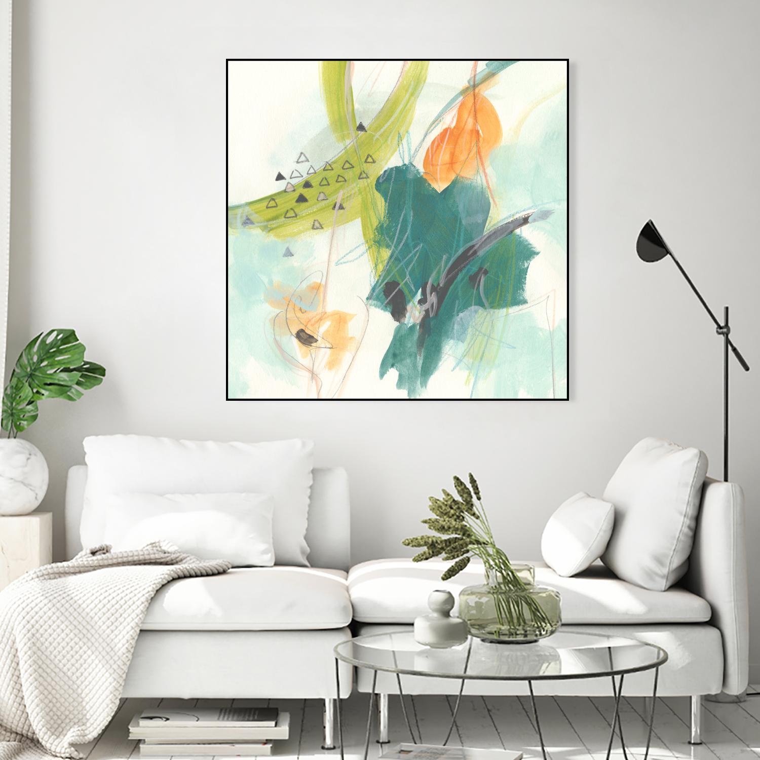 Skipping Stones I by June Erica Vess on GIANT ART - blue abstract