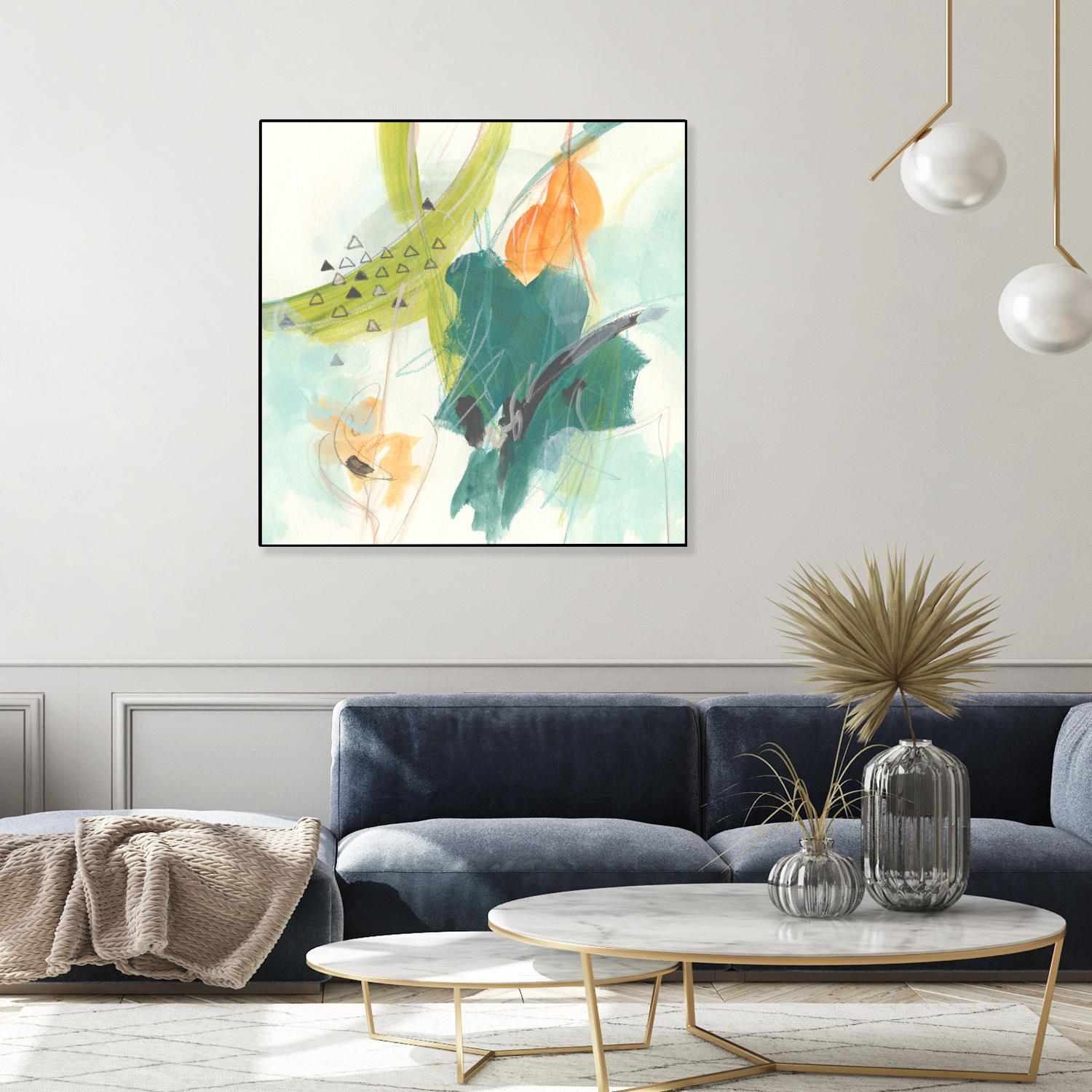 Skipping Stones I by June Erica Vess on GIANT ART - blue abstract