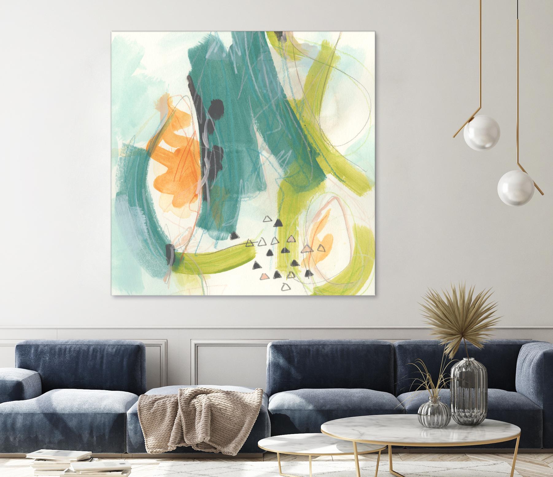 Skipping Stones II by June Erica Vess on GIANT ART - blue abstract