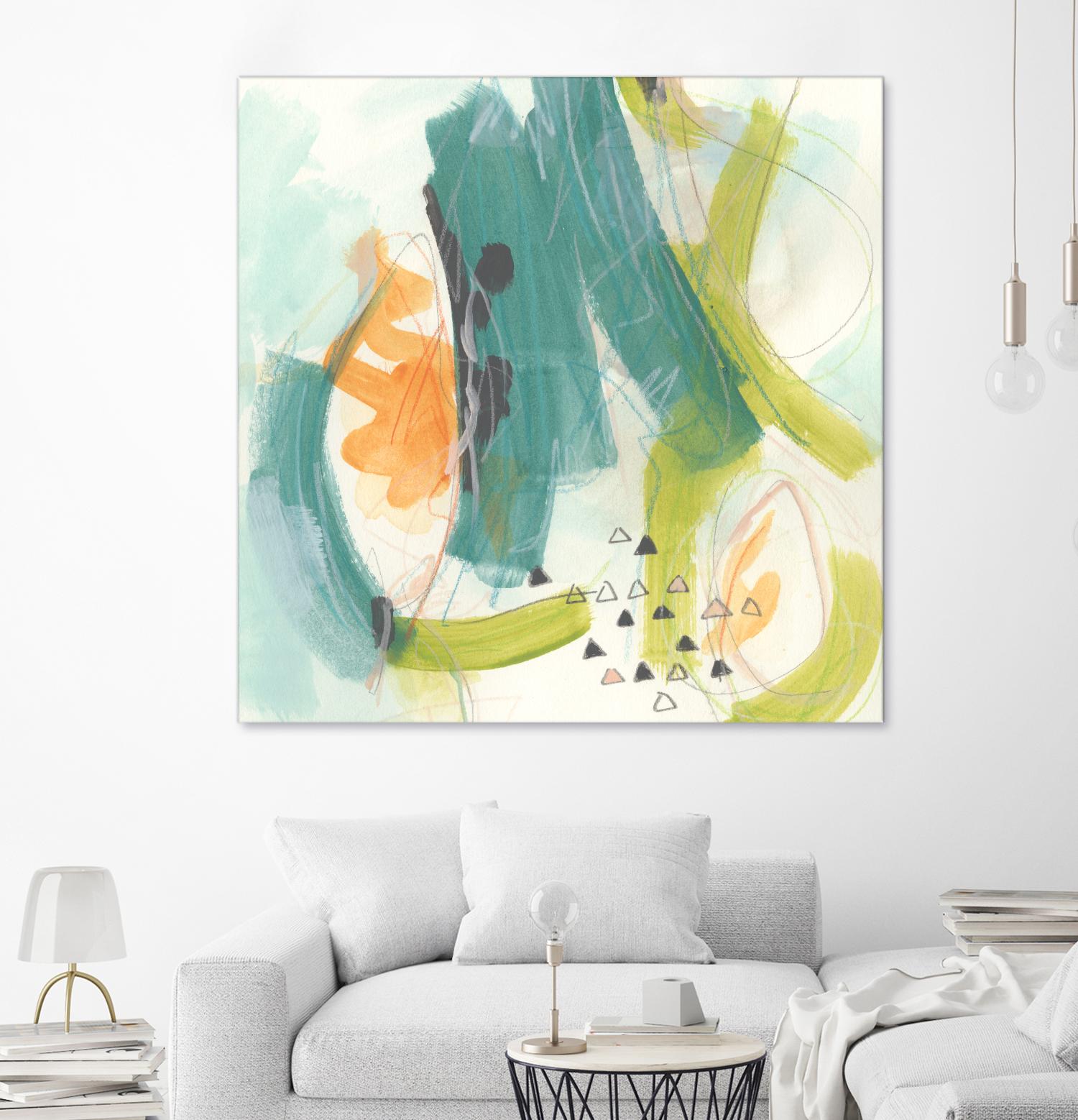 Skipping Stones II by June Erica Vess on GIANT ART - blue abstract