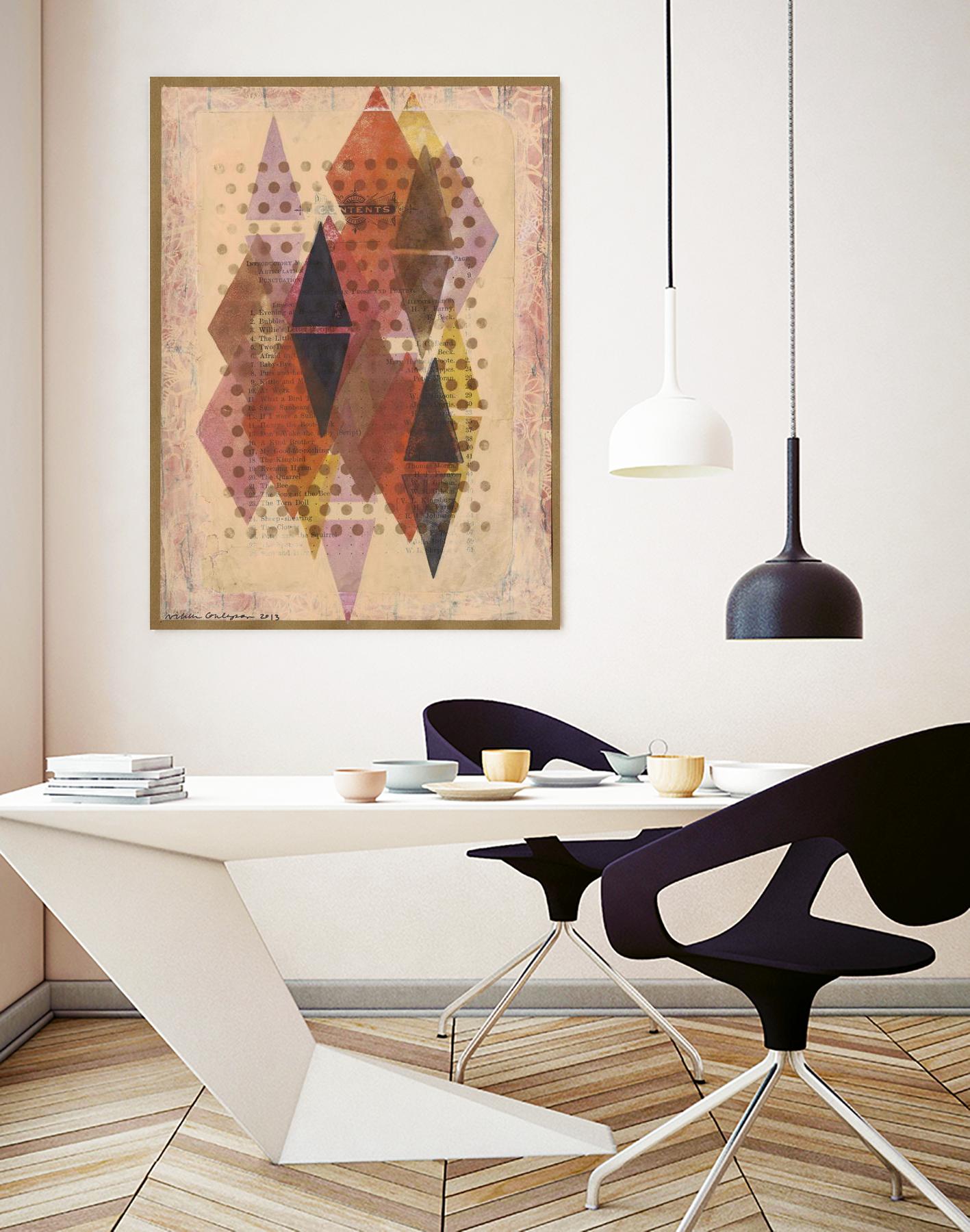 Inked Triangles II by Nikki Galapon on GIANT ART - brown abstract