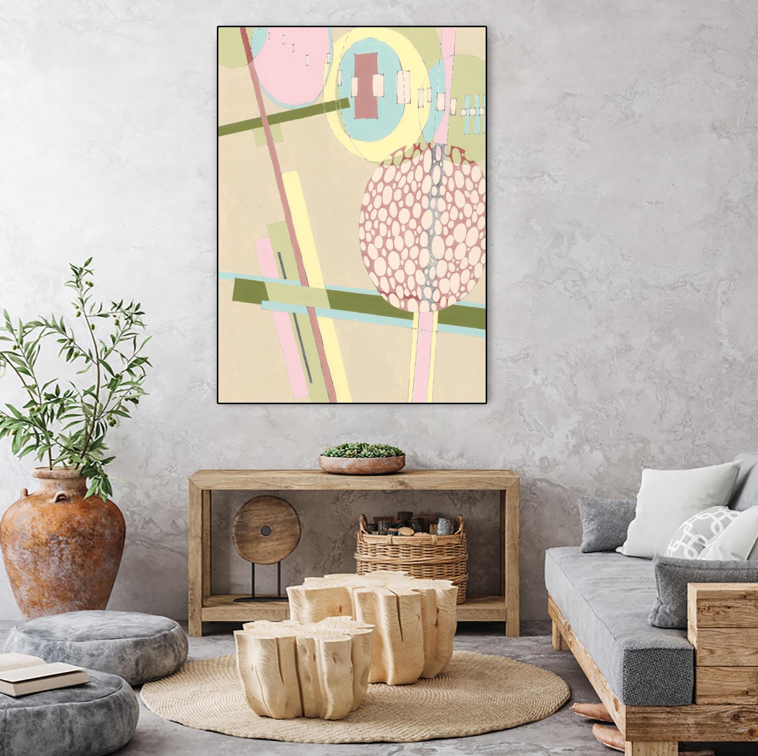 Elevated Pod I by Nikki Galapon on GIANT ART - green abstract