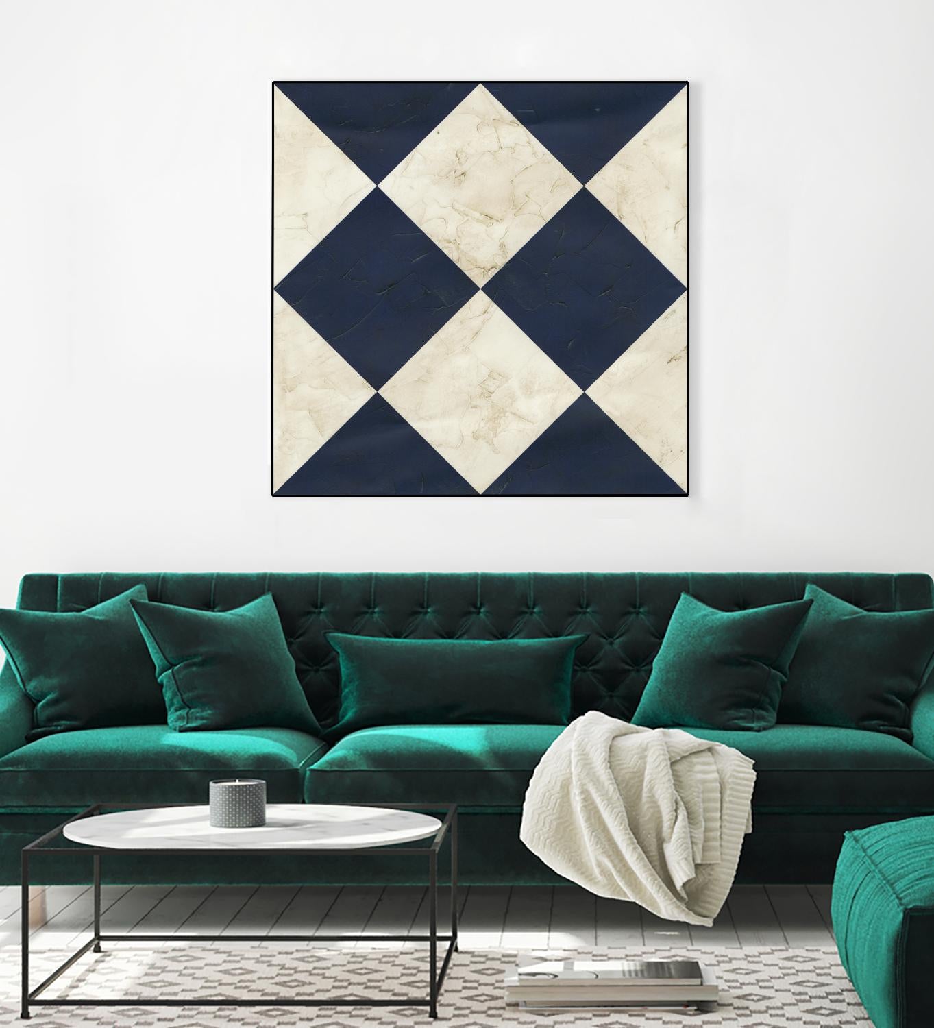 Seaside Signals I by June Erica Vess on GIANT ART - blue abstract