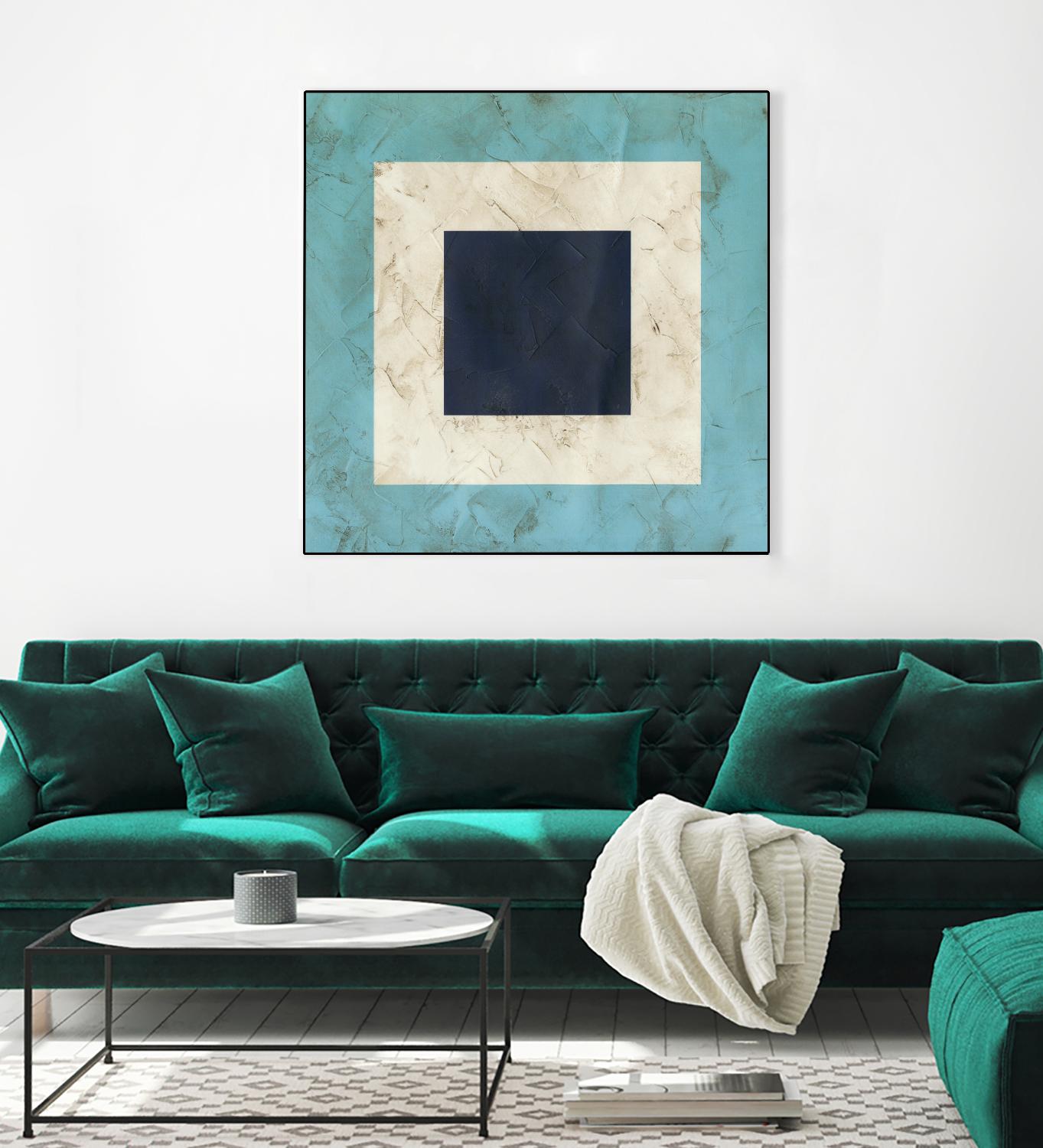 Seaside Signals II by June Erica Vess on GIANT ART - blue abstract