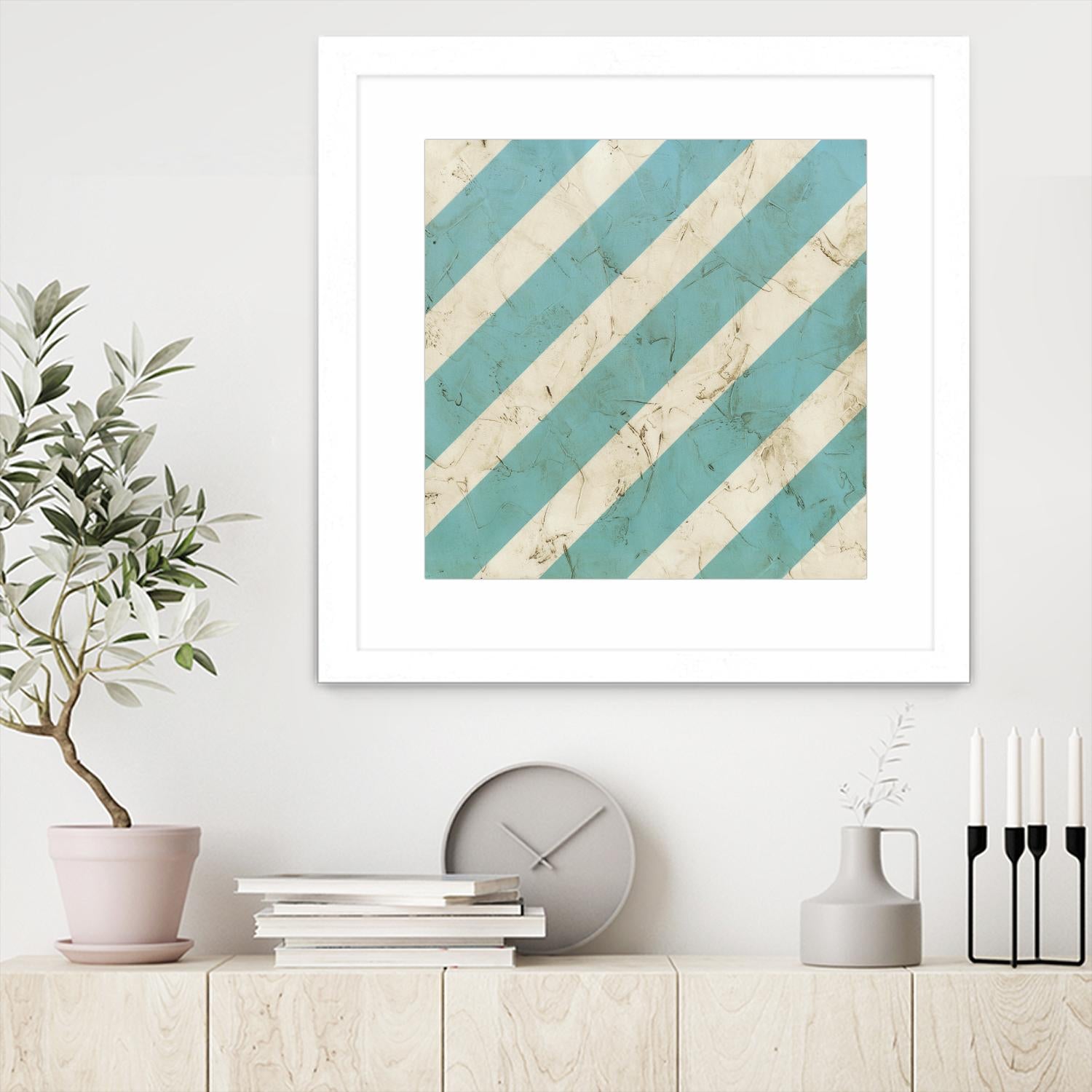Seaside Signals V by June Erica Vess on GIANT ART - blue abstract