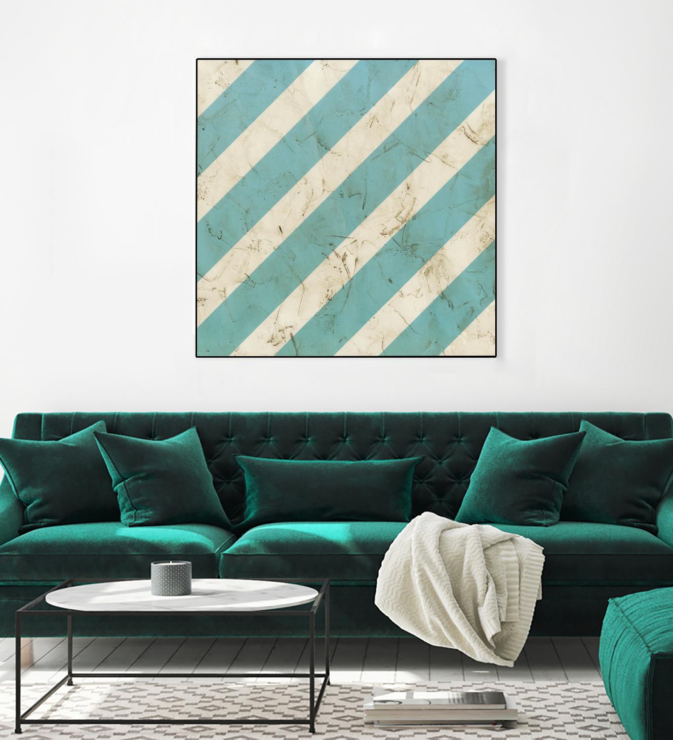 Seaside Signals V by June Erica Vess on GIANT ART - blue abstract