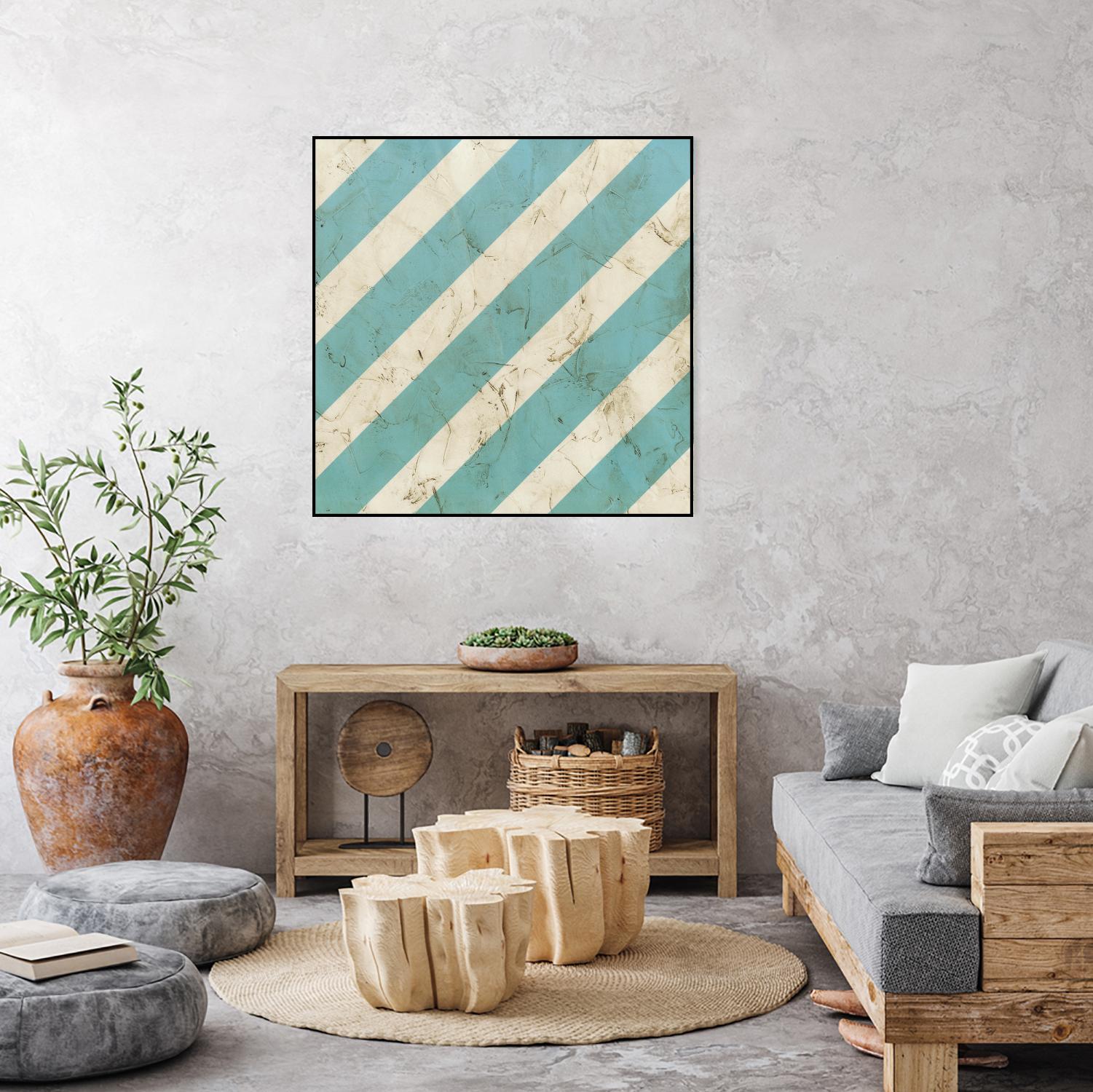 Seaside Signals V by June Erica Vess on GIANT ART - blue abstract