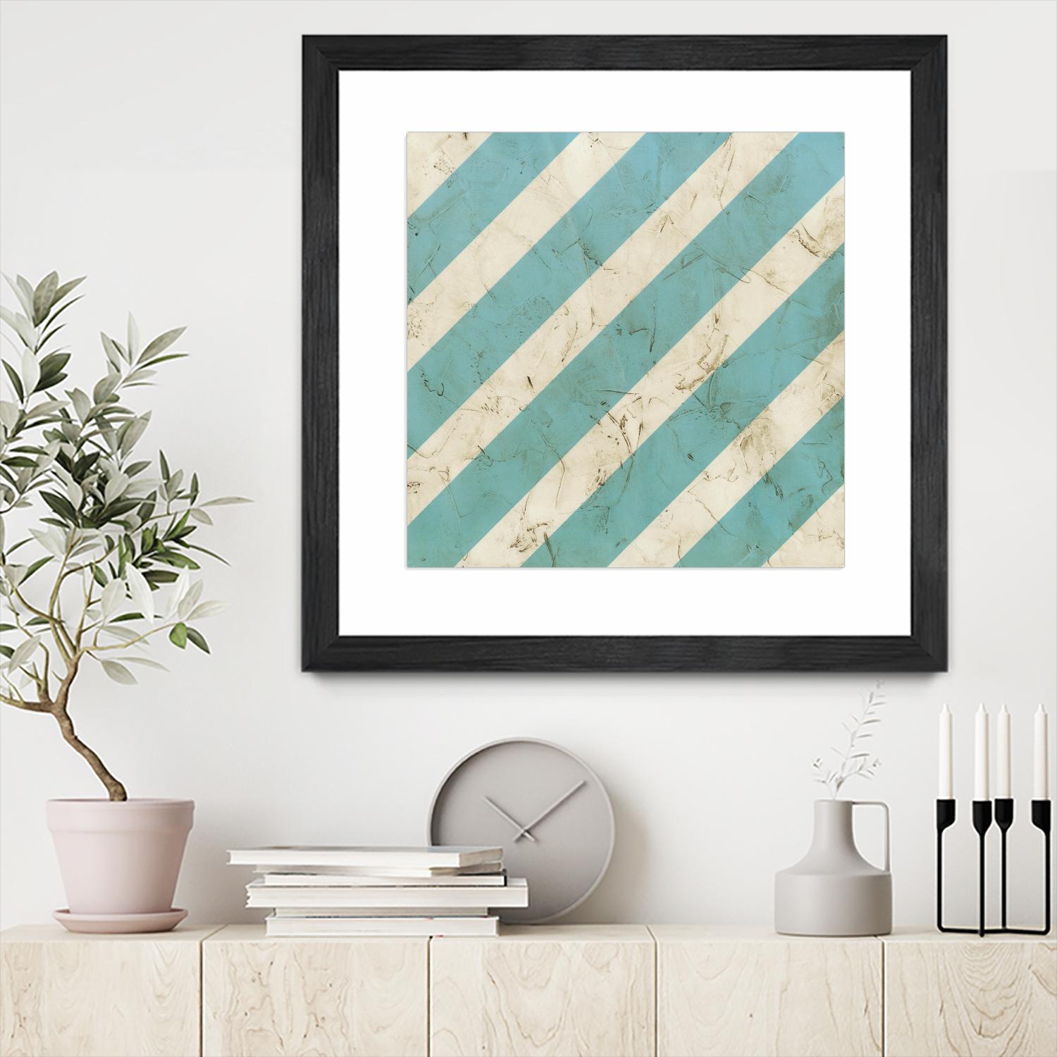 Seaside Signals V by June Erica Vess on GIANT ART - blue abstract