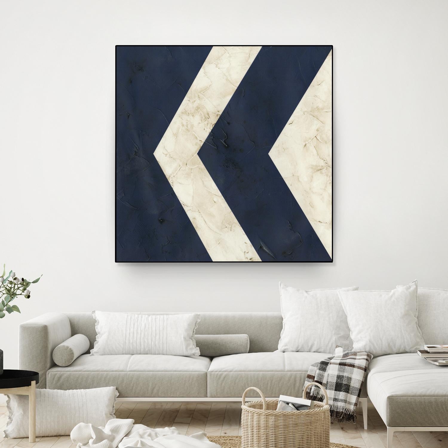 Seaside Signals VI by June Erica Vess on GIANT ART - blue abstract