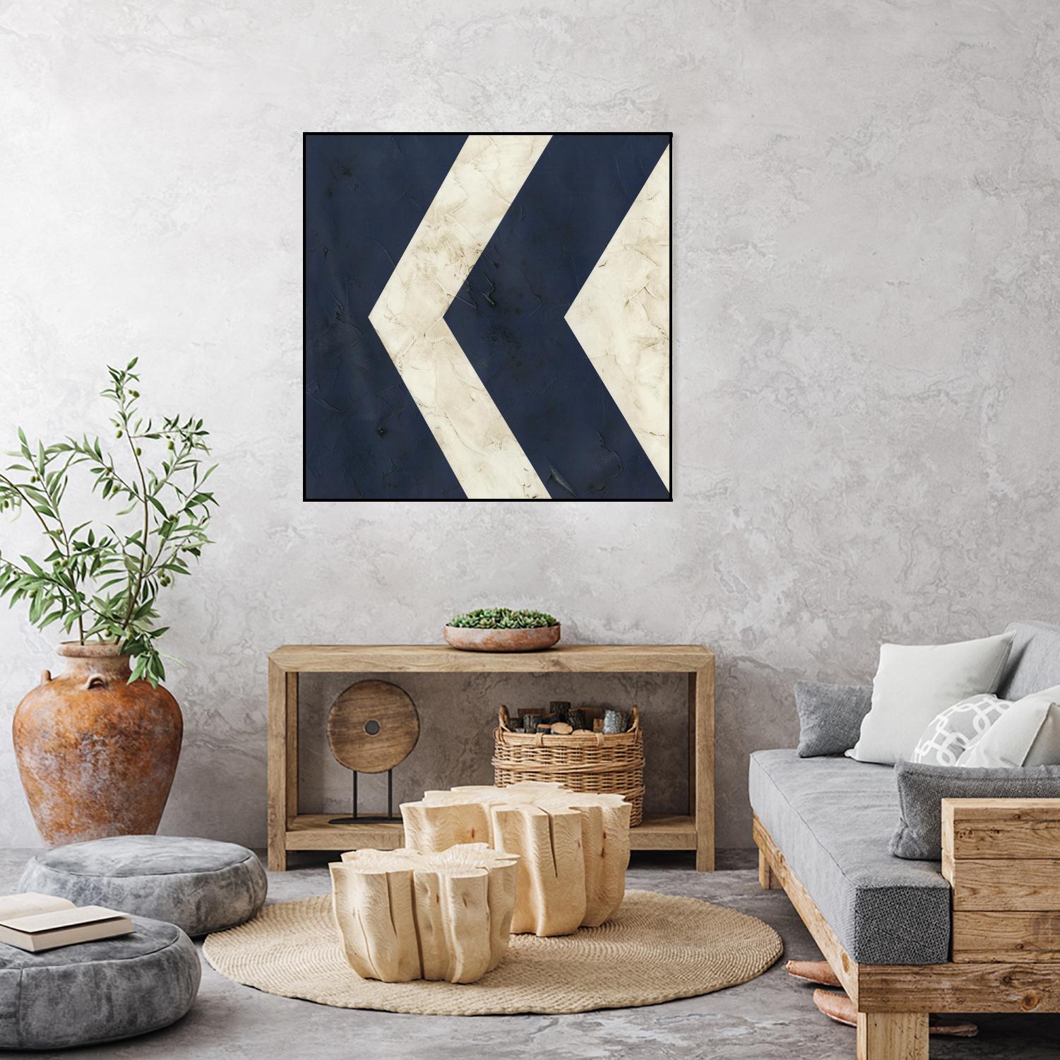 Seaside Signals VI by June Erica Vess on GIANT ART - blue abstract