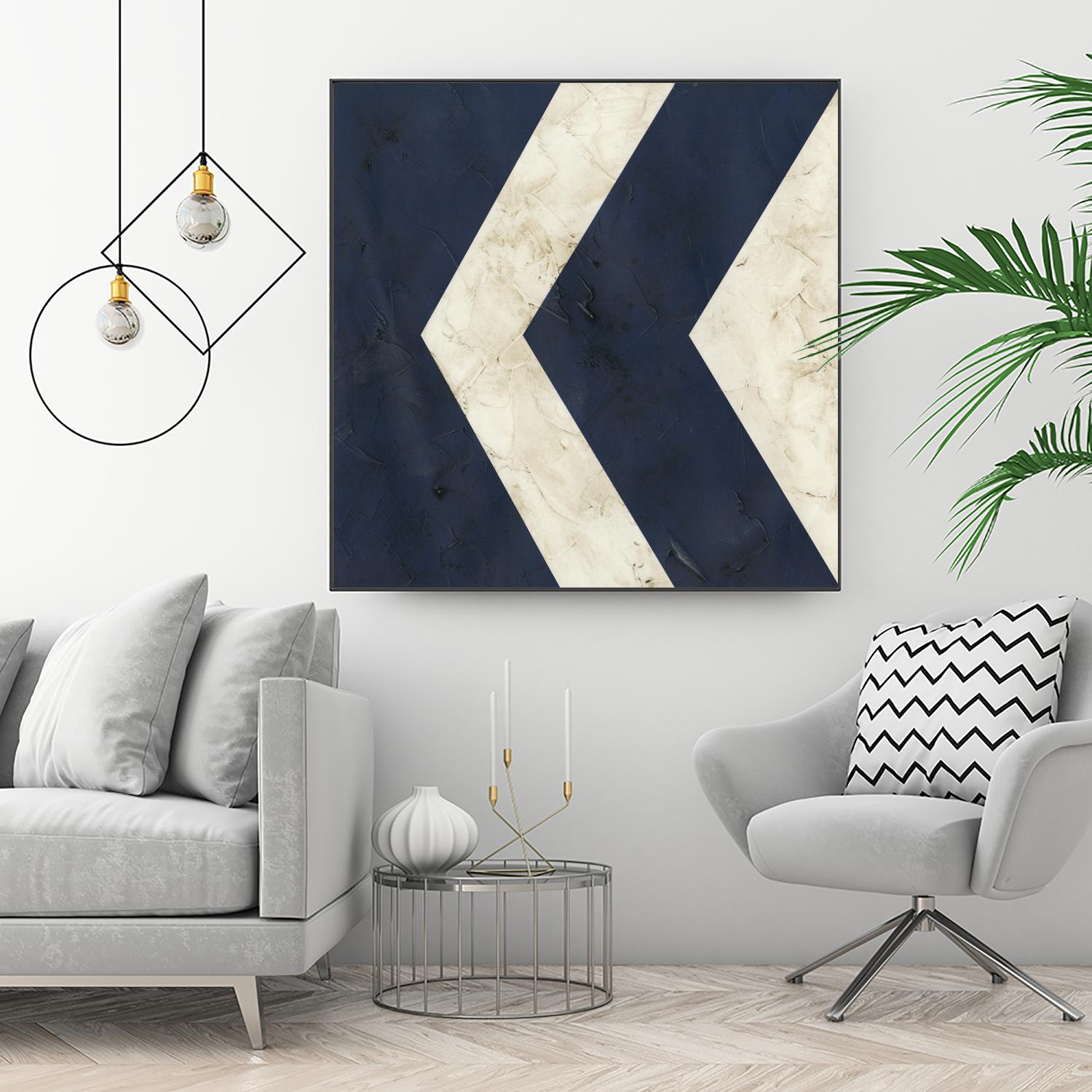 Seaside Signals VI by June Erica Vess on GIANT ART - blue abstract