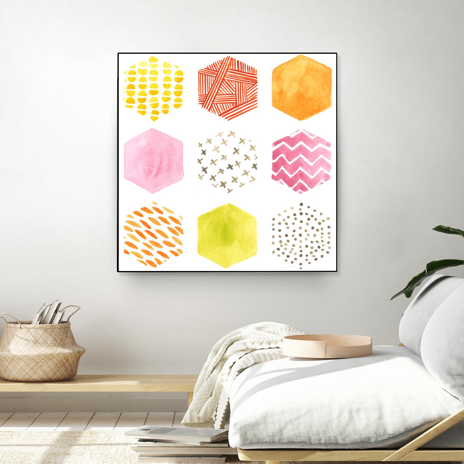 Honeycomb Patterns II by June Erica Vess on GIANT ART - abstract