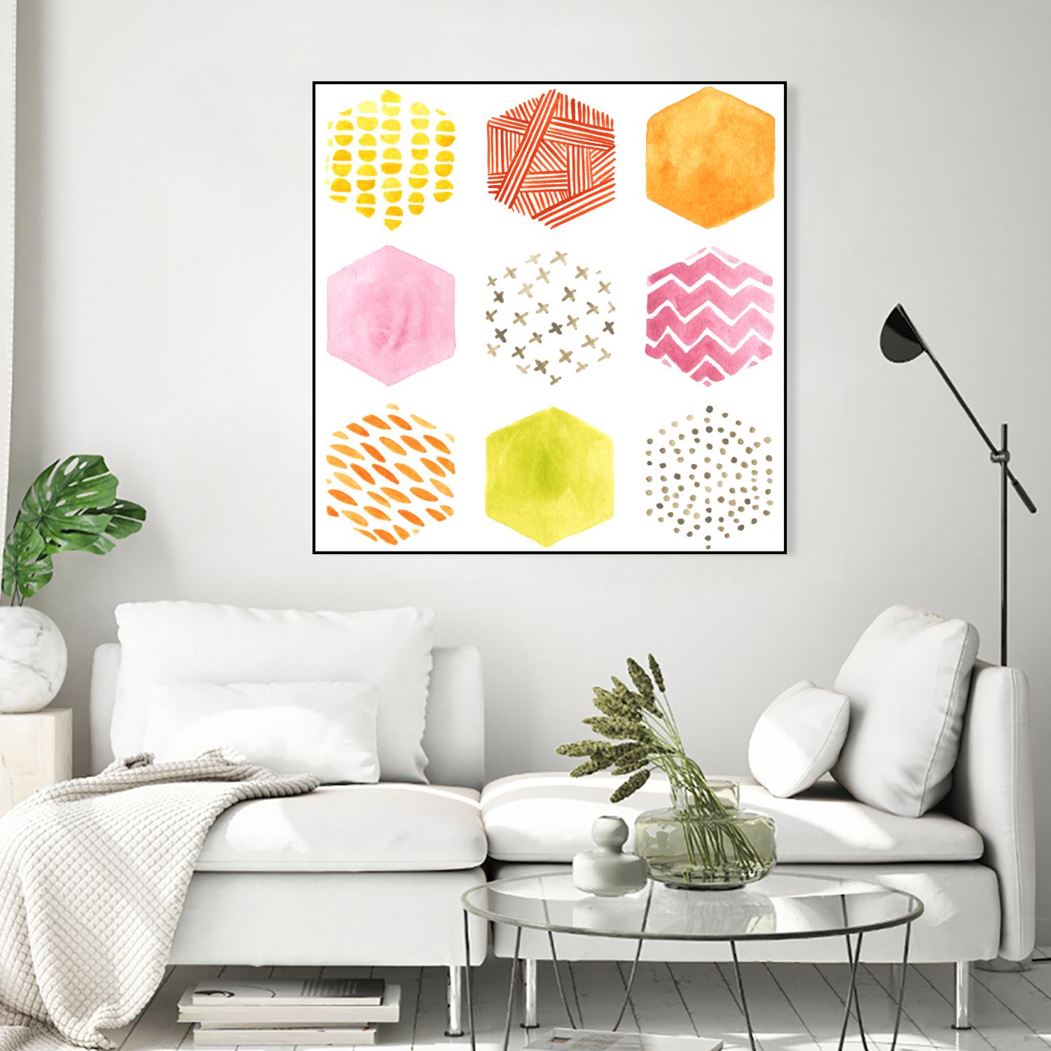 Honeycomb Patterns II by June Erica Vess on GIANT ART - abstract