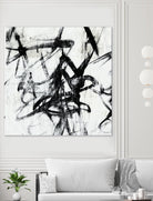 Monotype Scribble I by Jennifer Goldberger on GIANT ART - black abstract