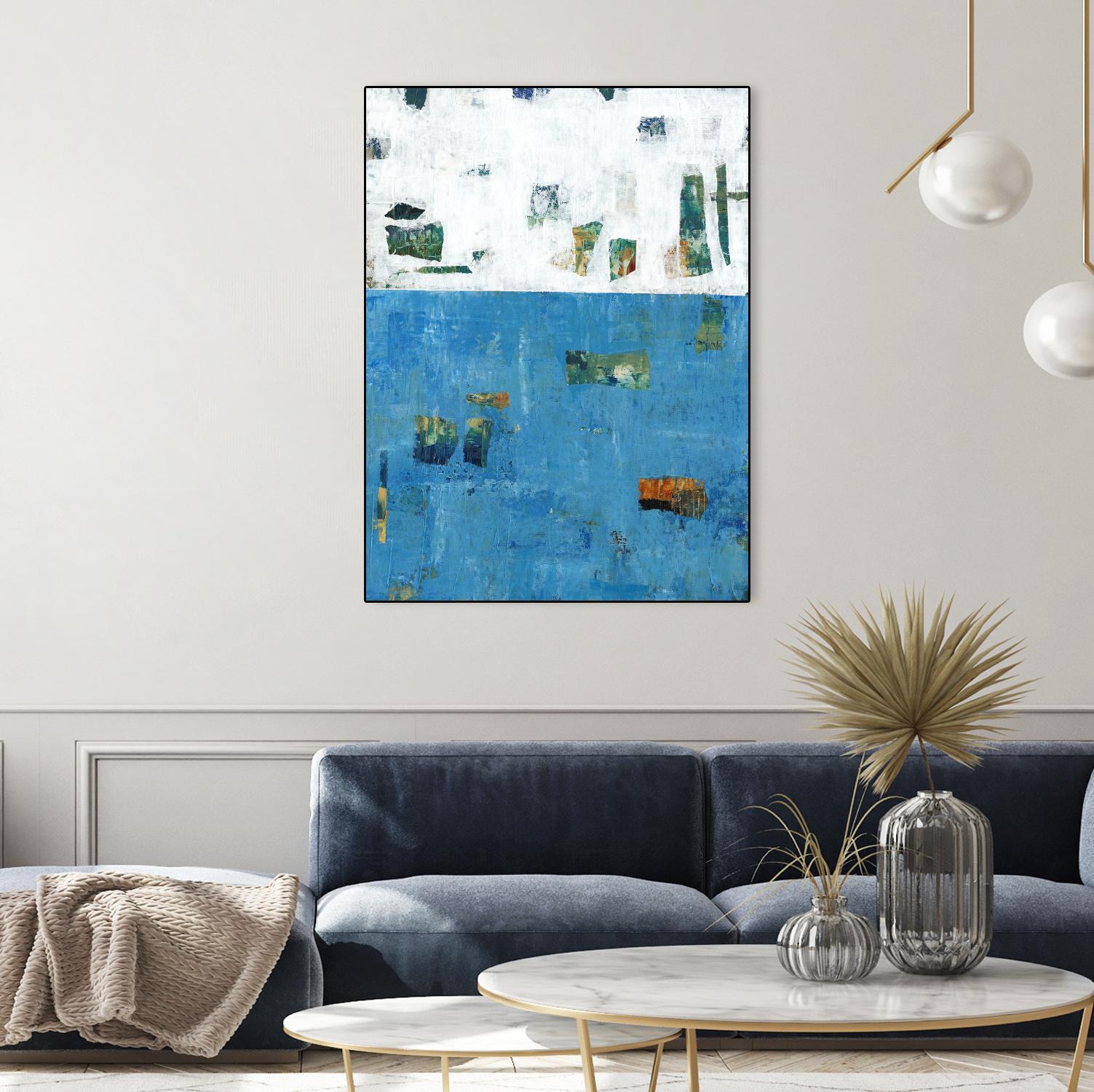 Patches I by Tim OToole on GIANT ART - blue abstract