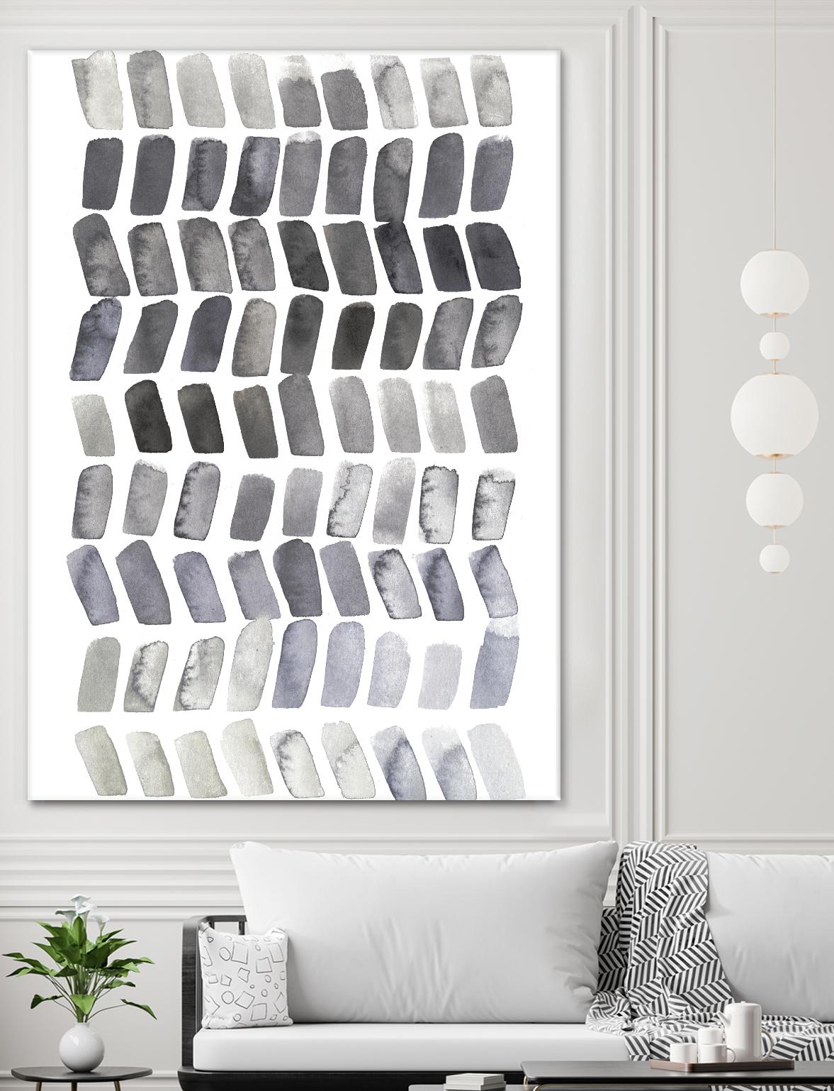 Watercolor Chevron II by Grace Popp on GIANT ART - black abstract