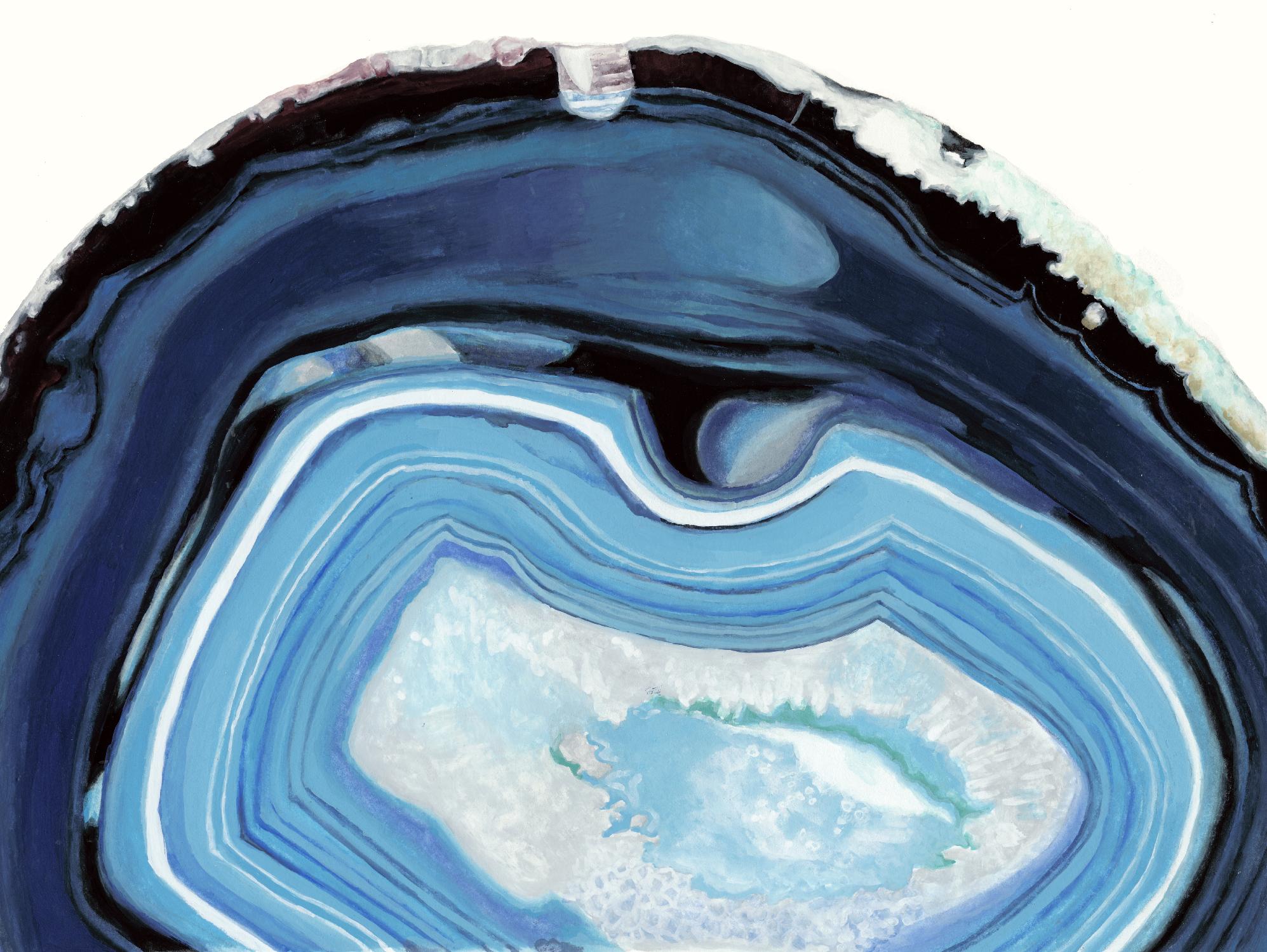 Agate Studies I by Naomi McCavitt on GIANT ART - blue abstract