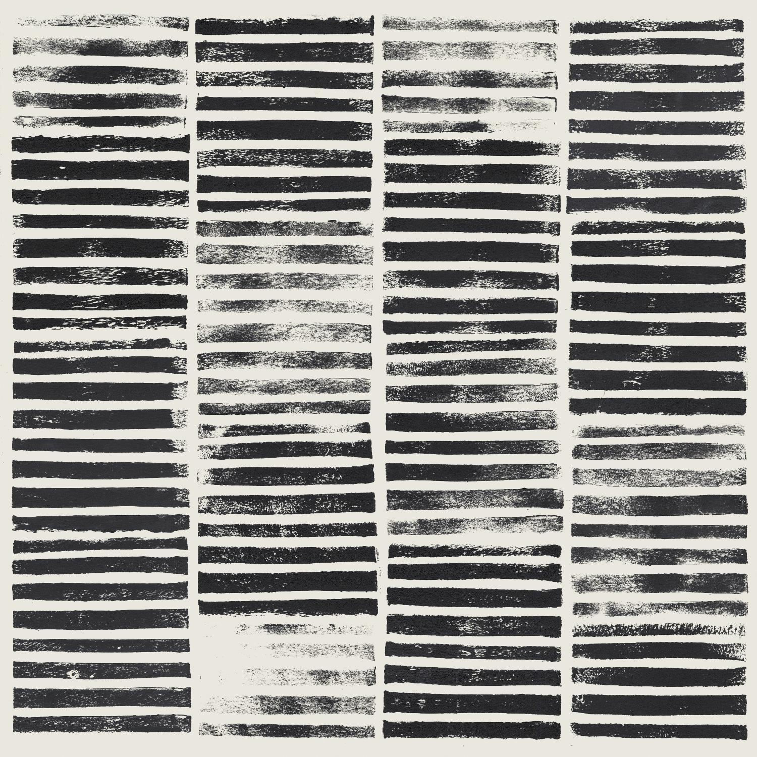 Stripe Block Prints I by Grace Popp on GIANT ART - black abstract