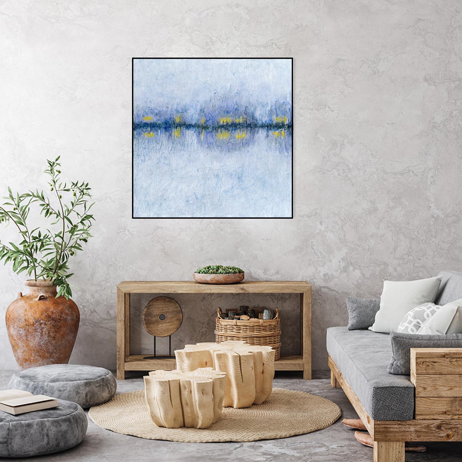 Across the Way I by Ren�e W. Stramel on GIANT ART - blue abstract