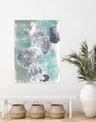 Descending Orbs I by Jennifer Goldberger on GIANT ART - blue abstract