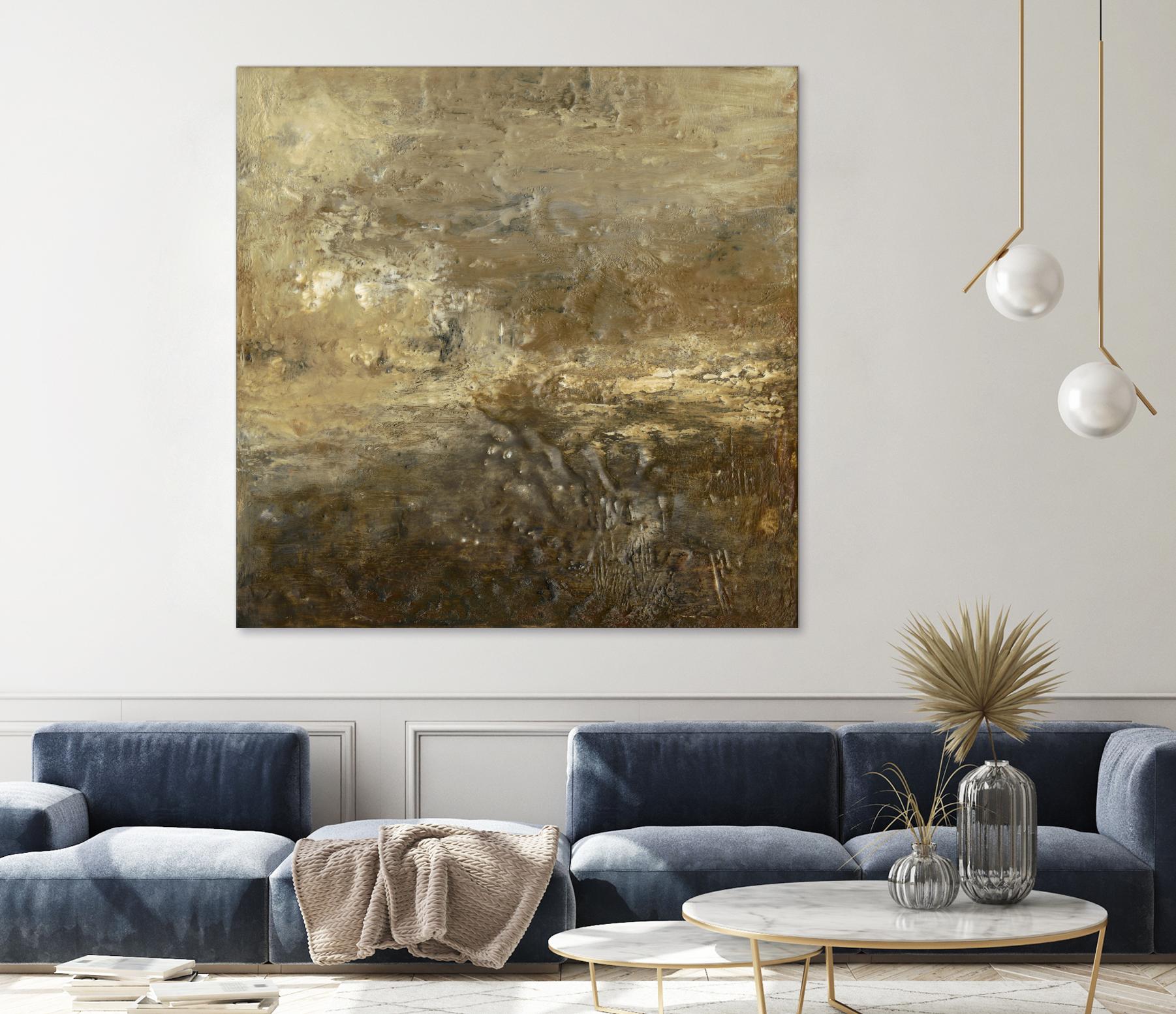 Quiet Marsh II by Sharon Gordon on GIANT ART - brown abstract