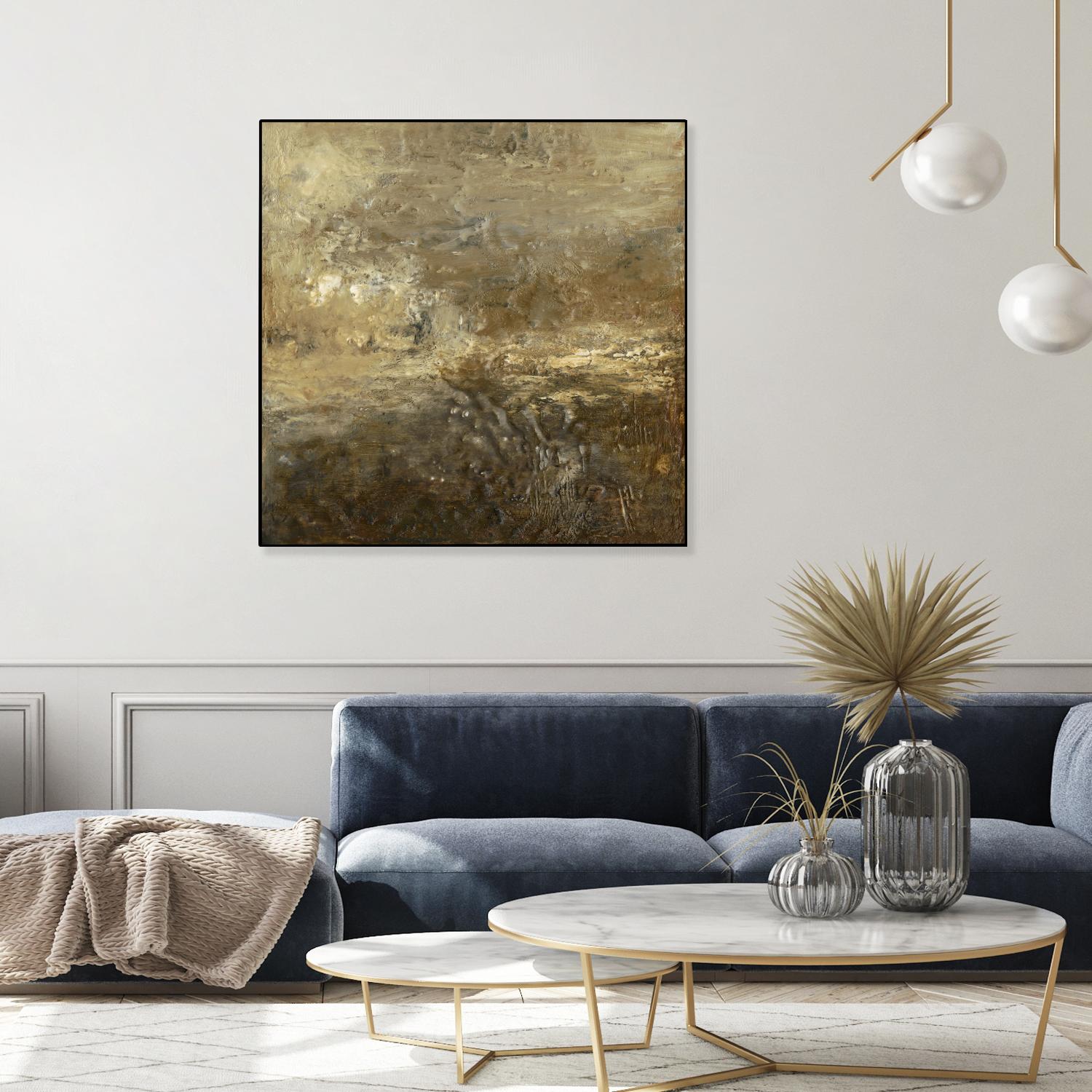 Quiet Marsh II by Sharon Gordon on GIANT ART - brown abstract