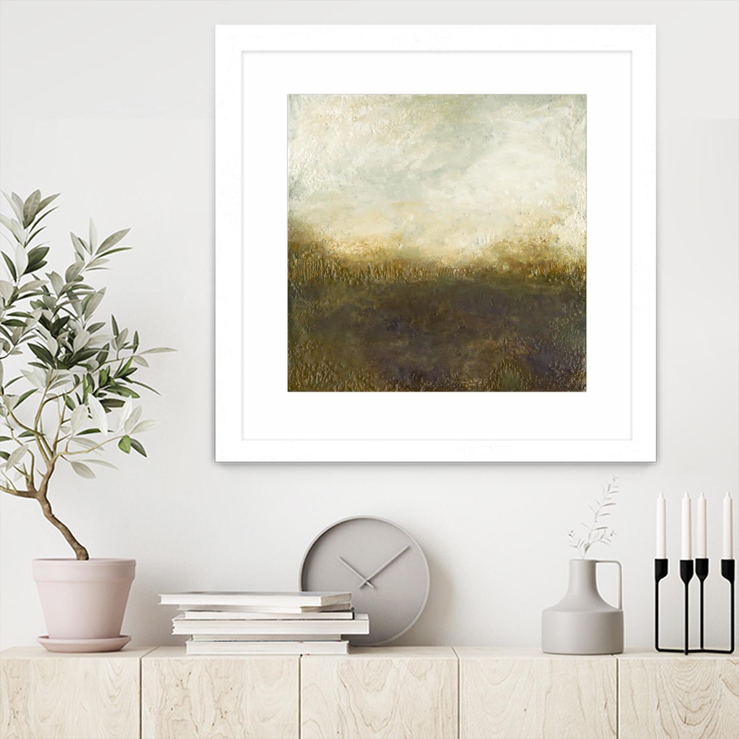 Quiet Marsh III by Sharon Gordon on GIANT ART - brown abstract