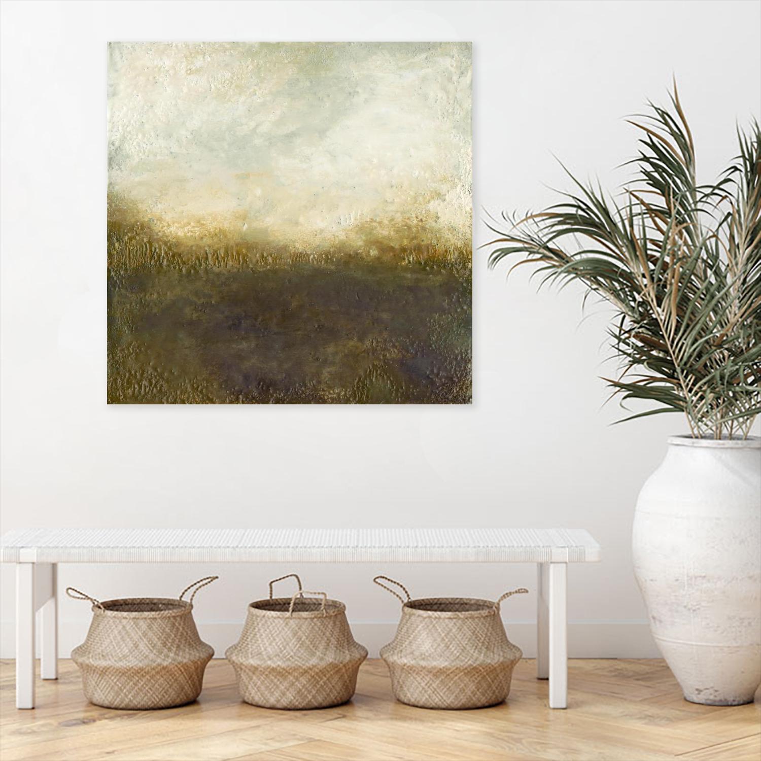 Quiet Marsh III by Sharon Gordon on GIANT ART - brown abstract
