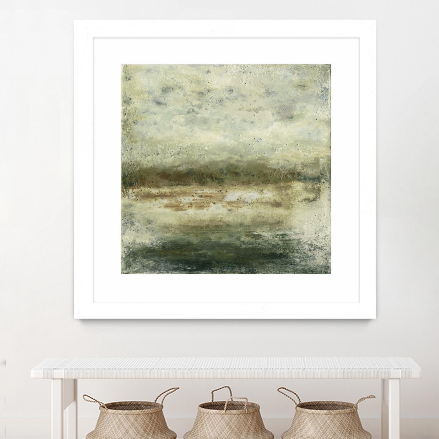Quiet Marsh IV by Sharon Gordon on GIANT ART - green abstract
