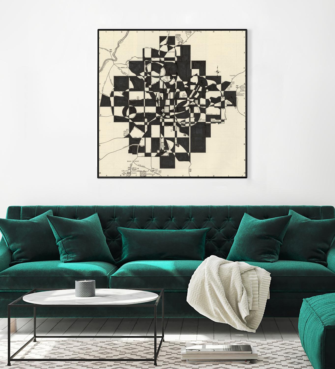 Modern Map of Atlanta by Nikki Galapon on GIANT ART - maps & flags