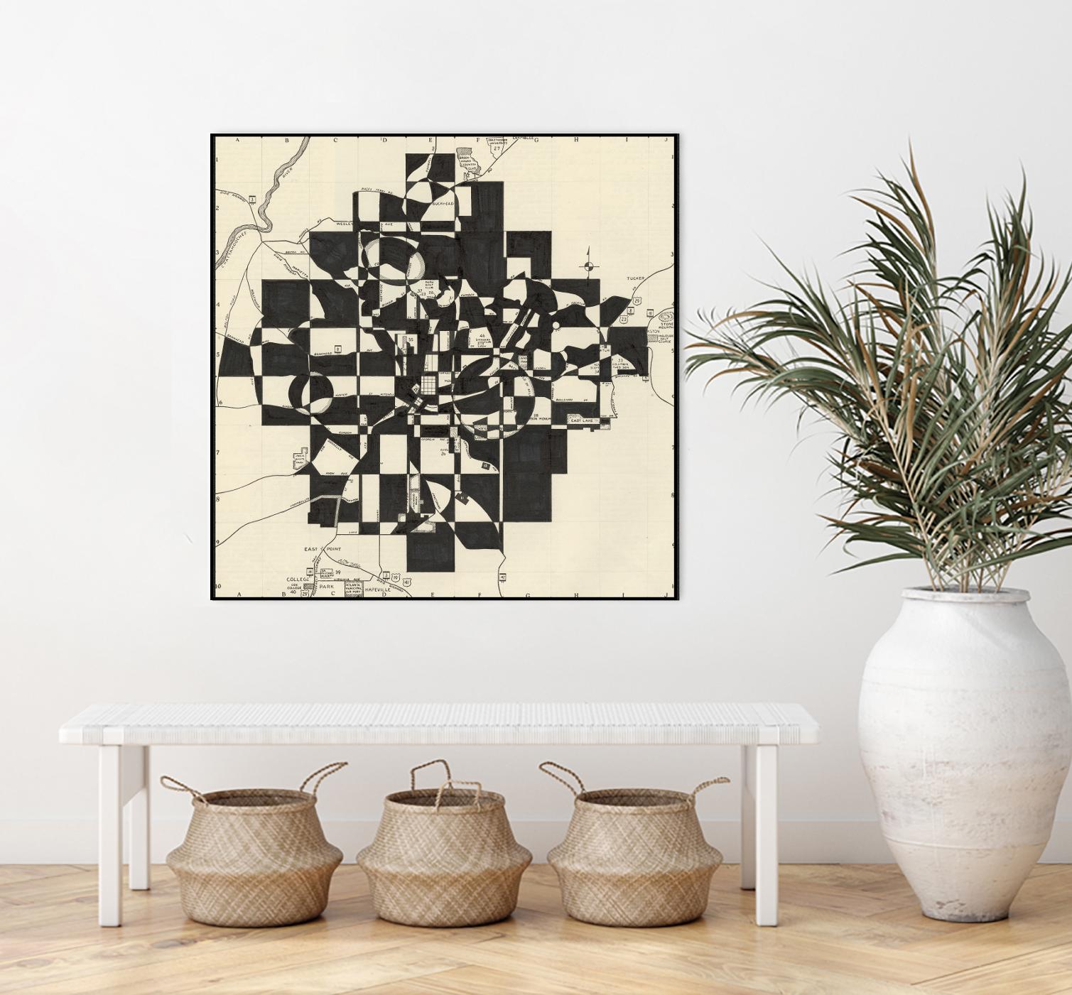 Modern Map of Atlanta by Nikki Galapon on GIANT ART - maps & flags
