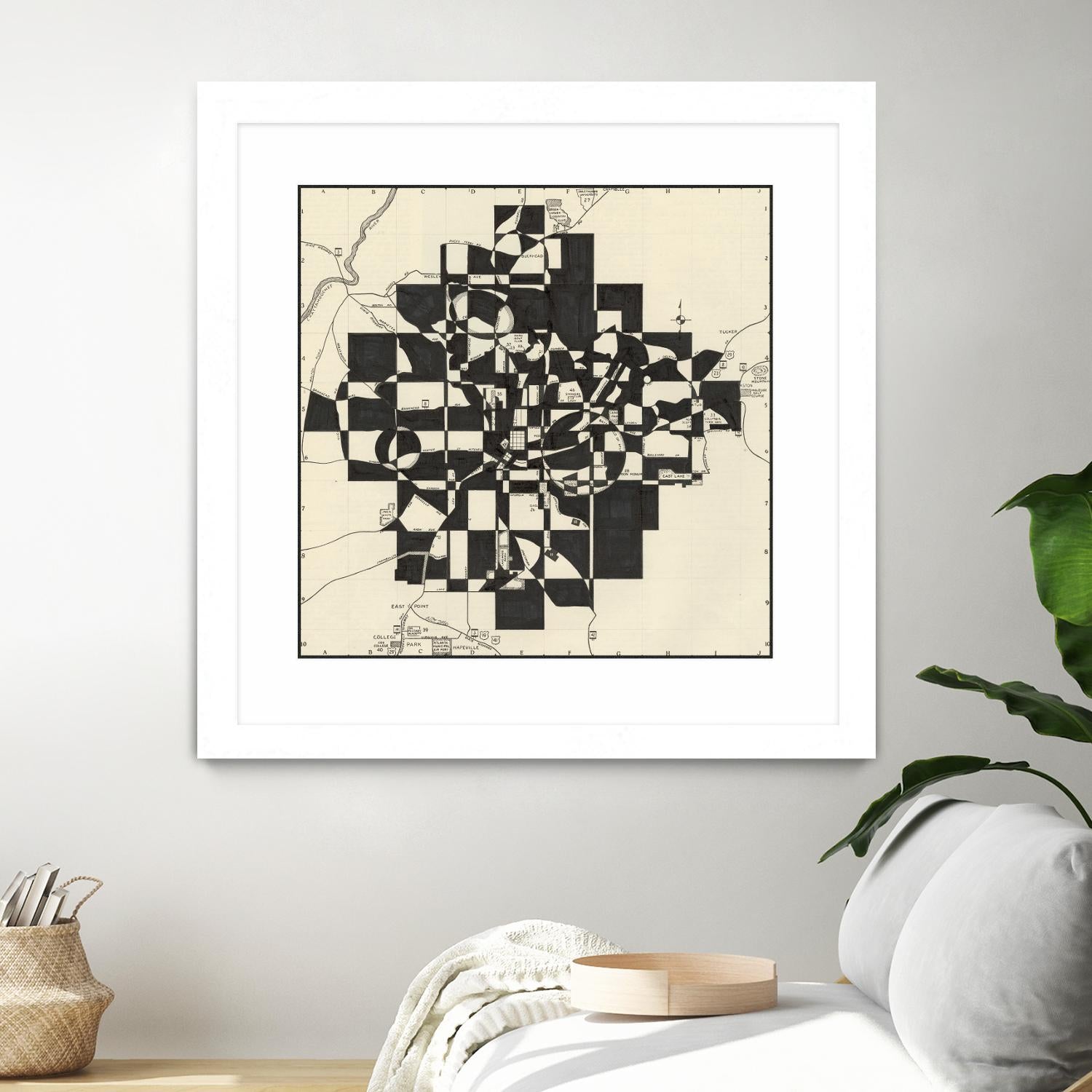 Modern Map of Atlanta by Nikki Galapon on GIANT ART - maps & flags