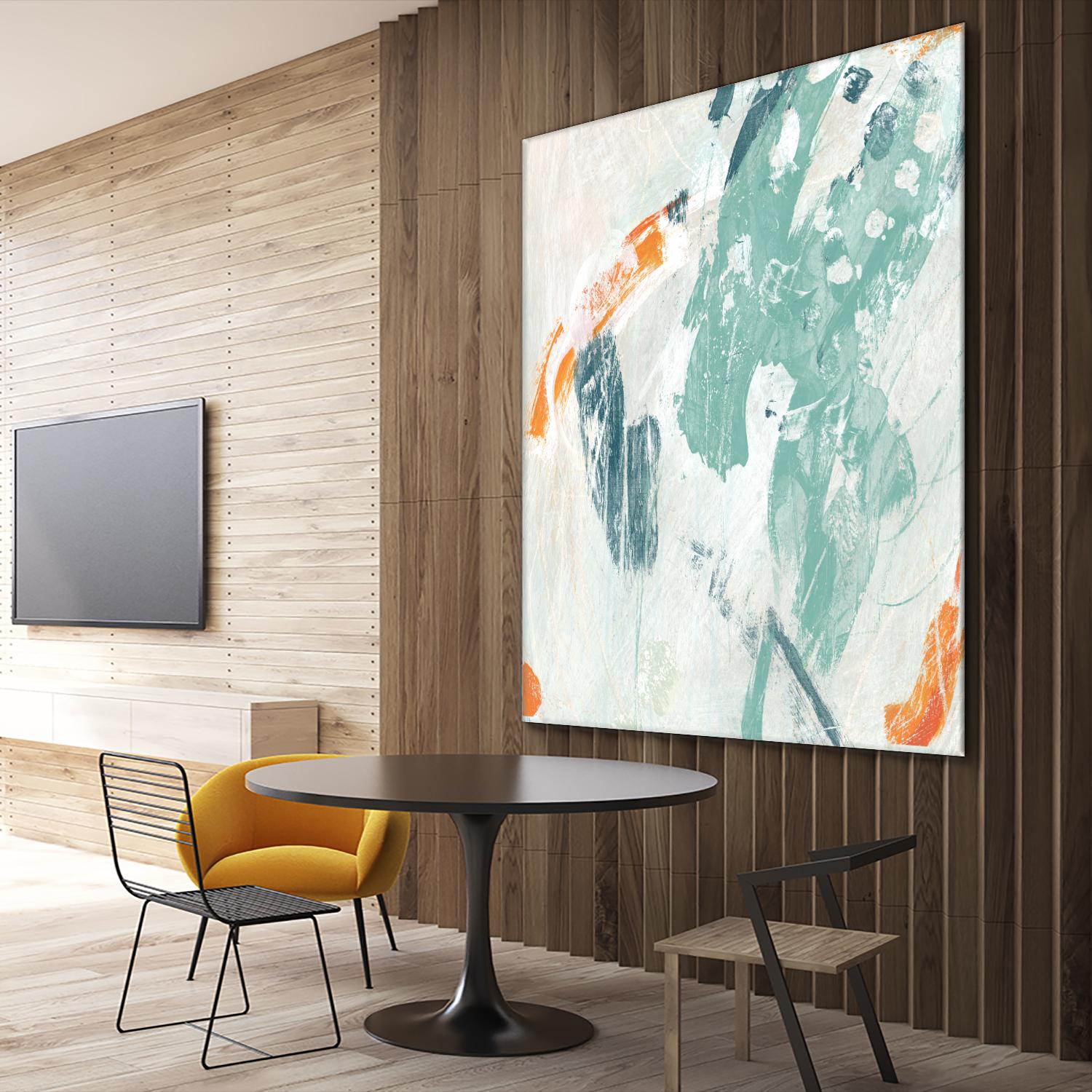 Current Synergy I by June Erica Vess on GIANT ART - green abstract