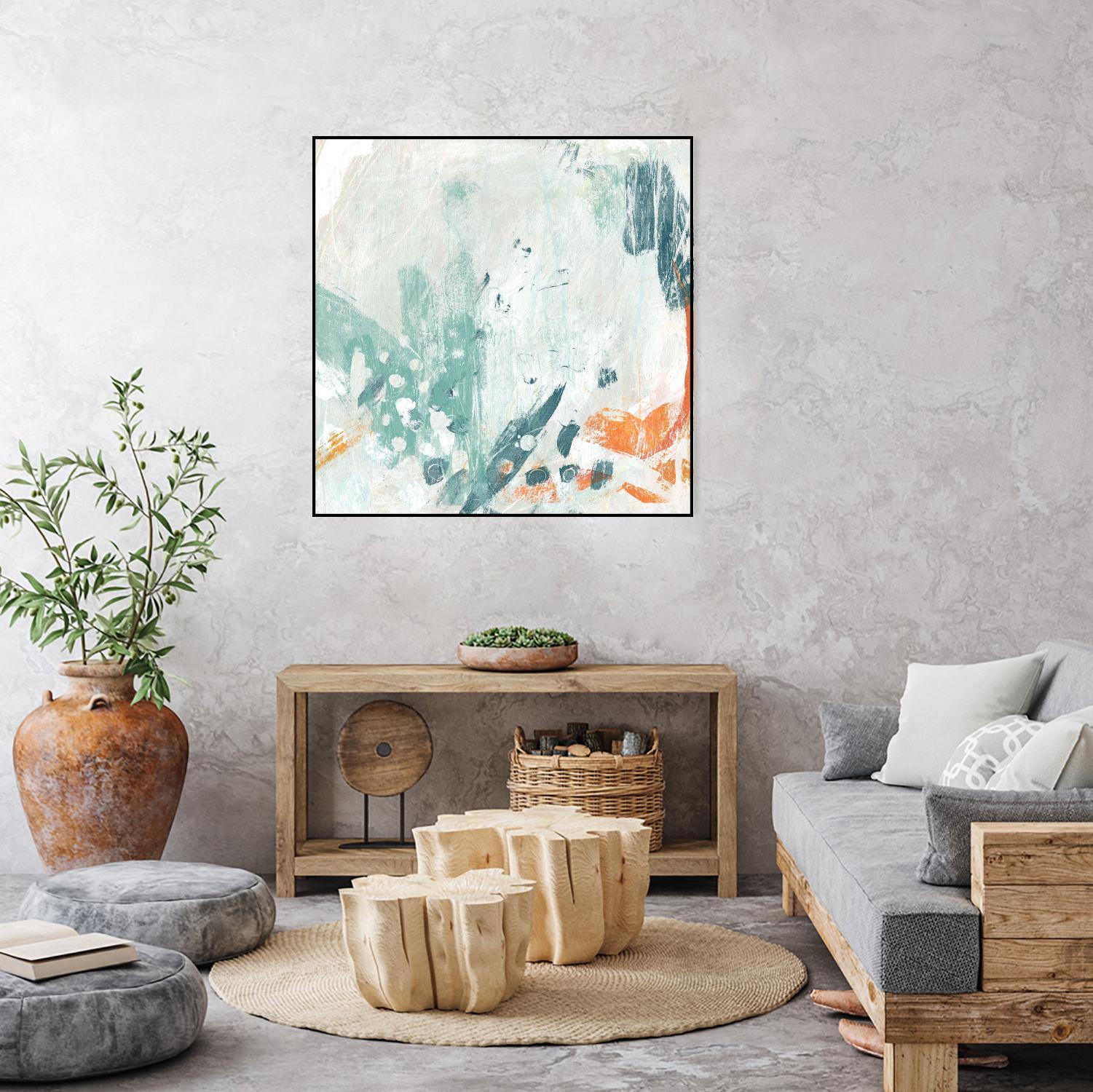 Current Synergy II by June Erica Vess on GIANT ART - green abstract