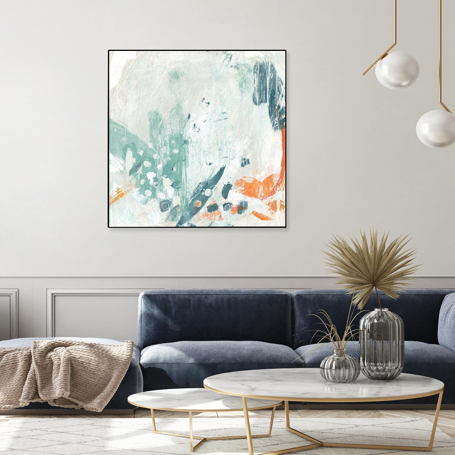 Current Synergy II by June Erica Vess on GIANT ART - green abstract